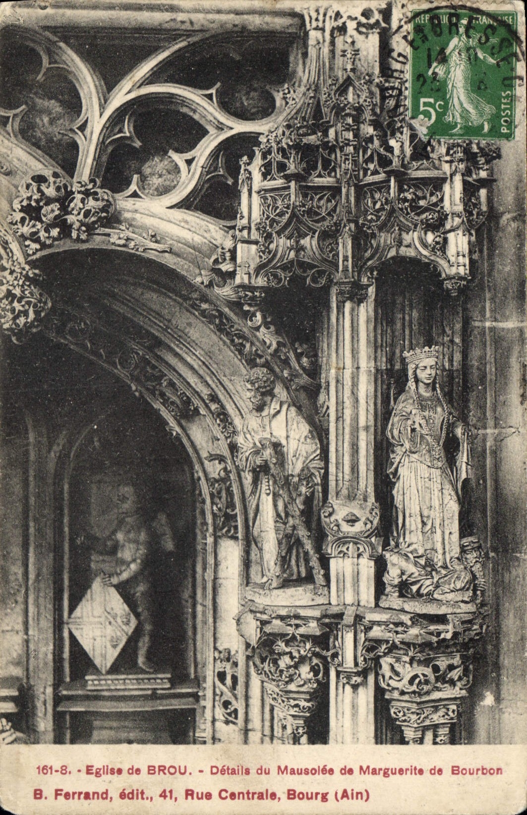 CPA Bourg Eglise de Brou Details du Mausolee de marguerite de Bourbon 