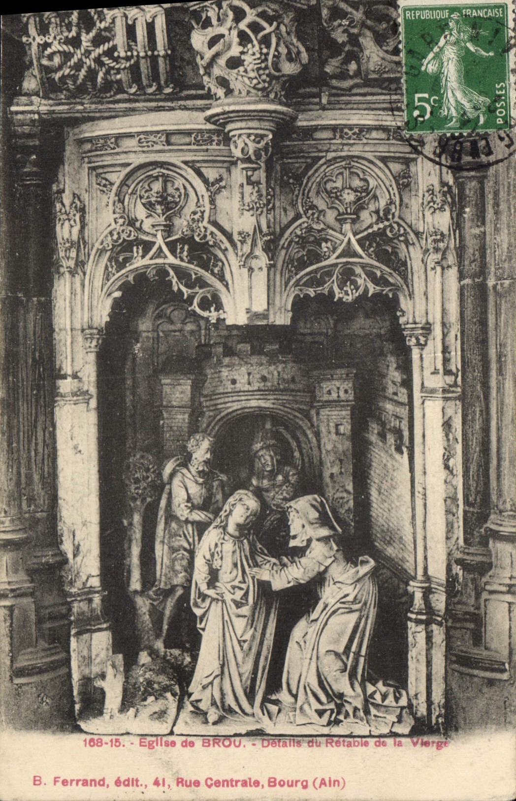 CPA Bourg Eglise de Brou Details du Retable de la Vierge 