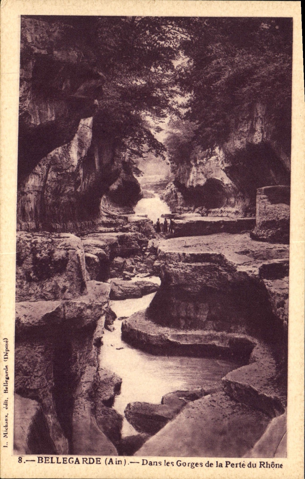 CPA Bellegarde Ain Dans les Gorges de la Perte du Rhone