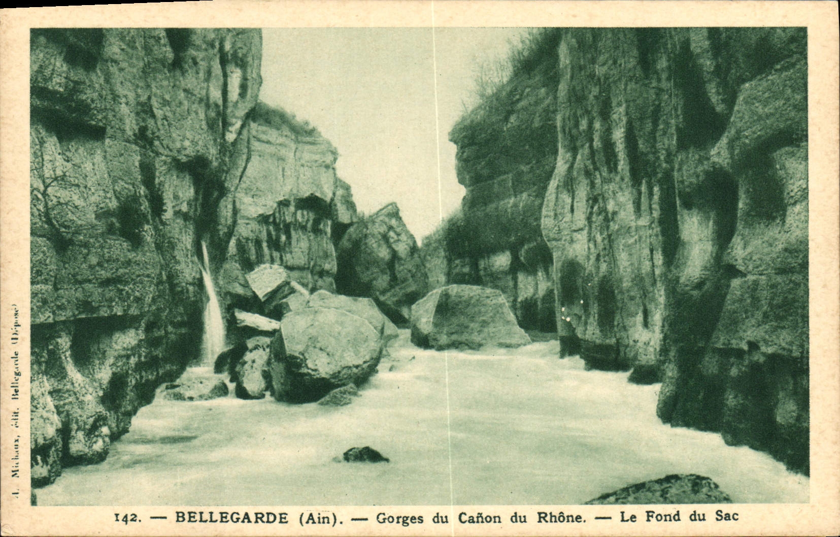 CPA Bellegarde Ain Gorges du Canon du Rhone Le Fond du Sac