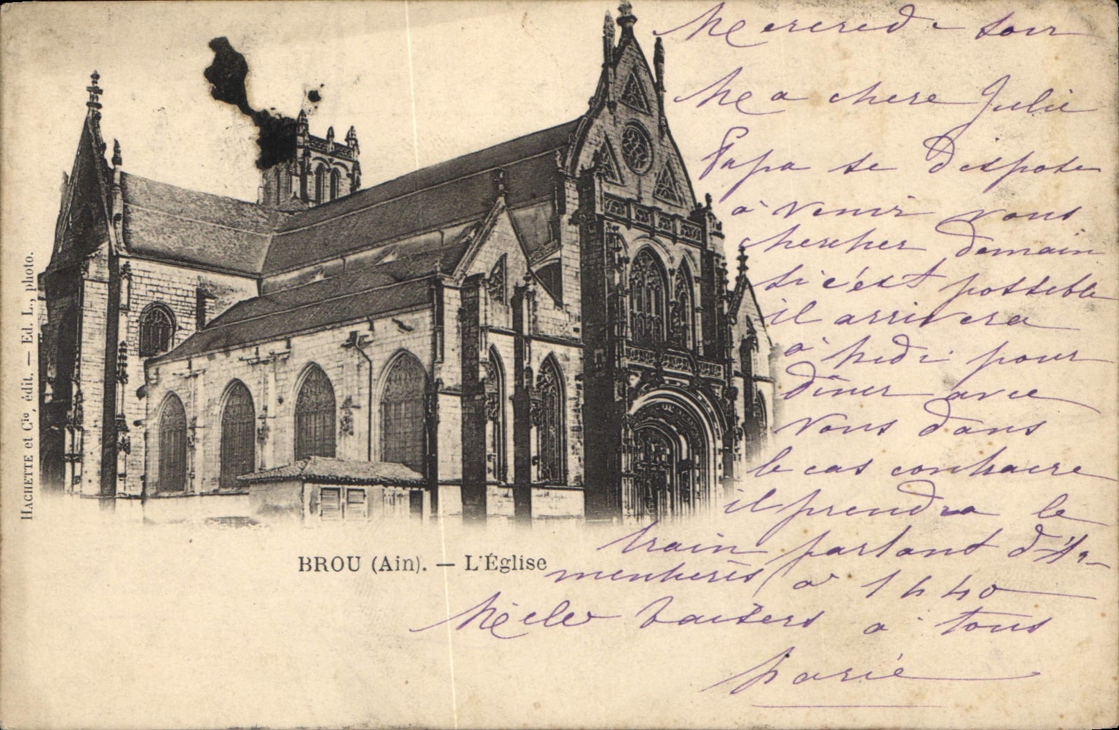CPA Brou Ain L'Eglise 