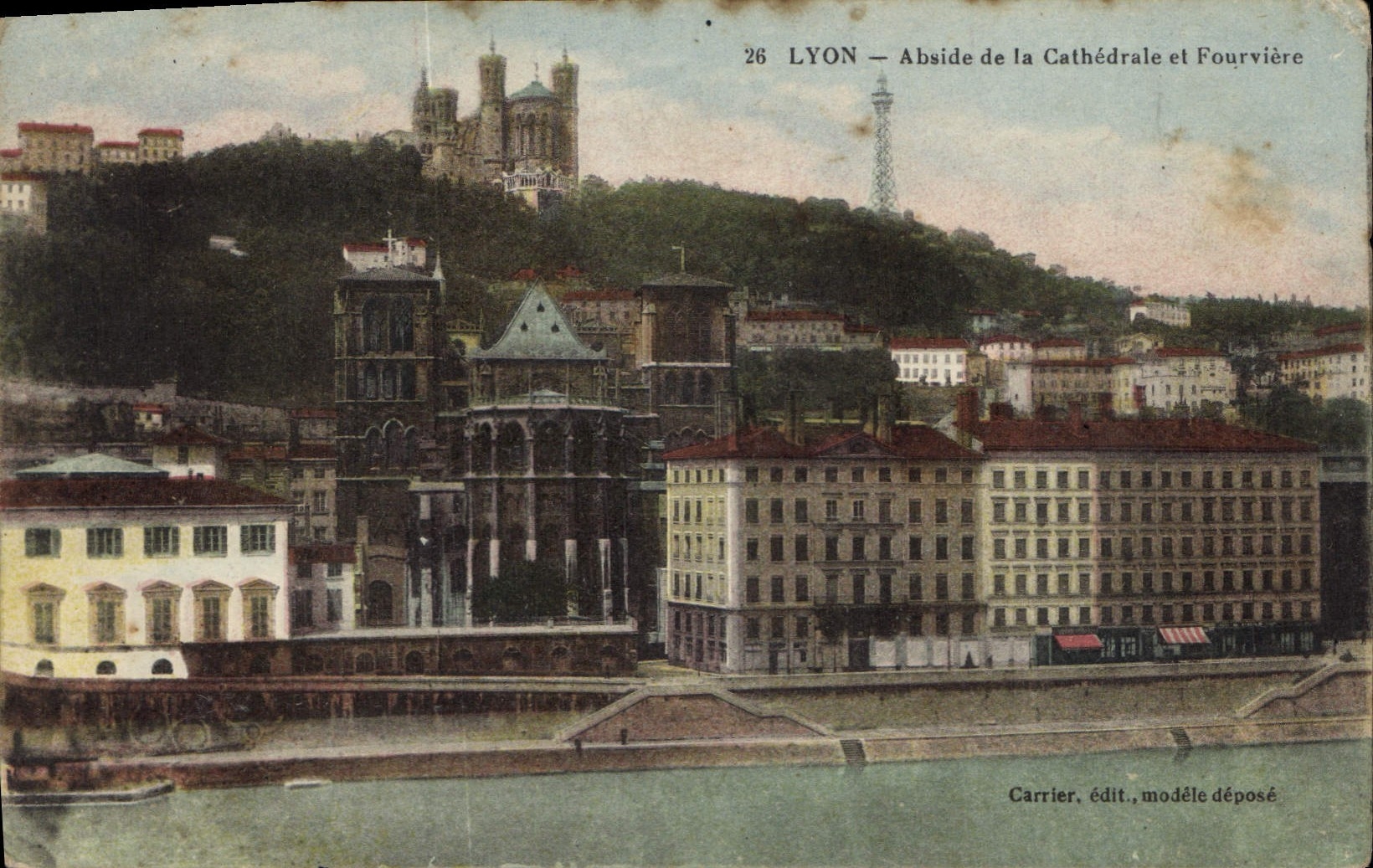 CPA Lyon Abside de la Cathedrale et Fourviere