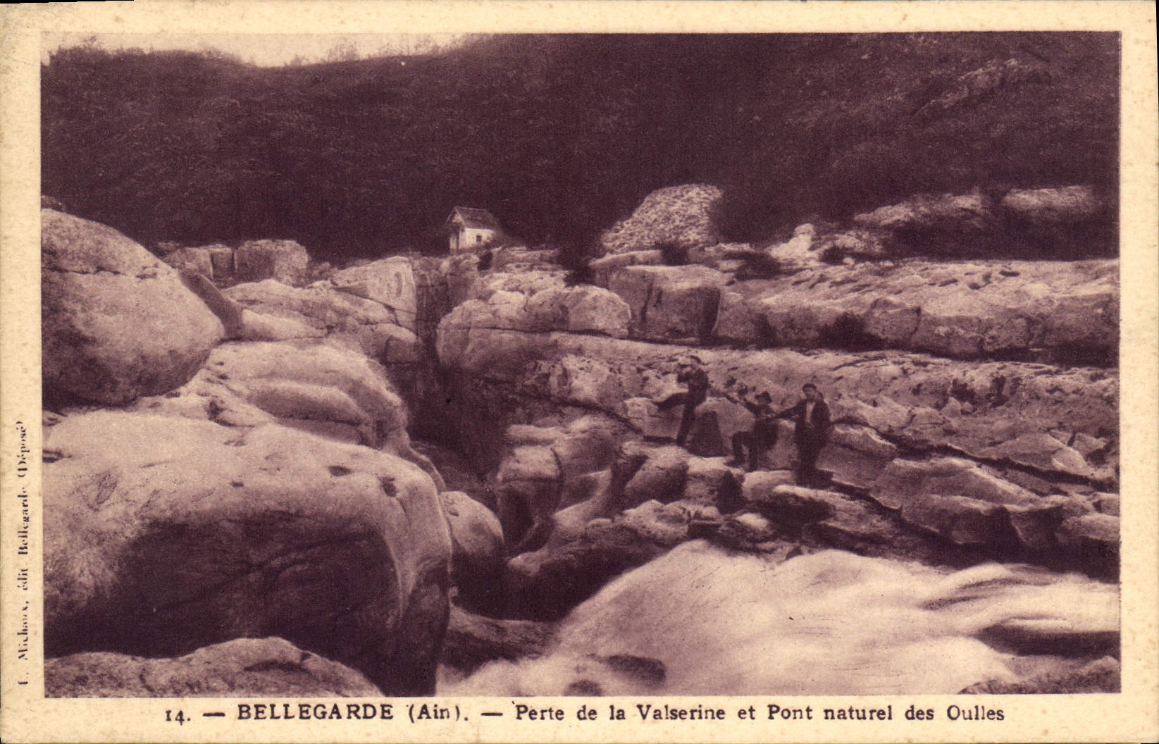 CPA Bellegarde Ain Perte de la Valserine et Pont naturel des Oulies
