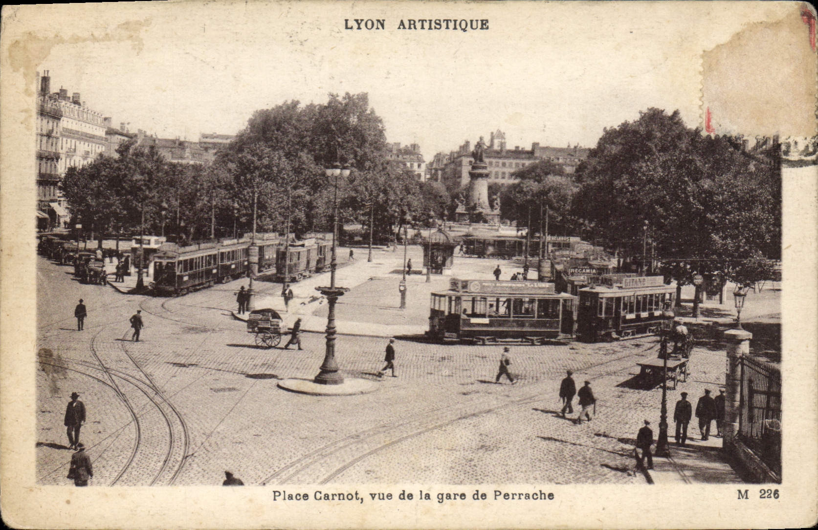 CPA Lyon Aritstique Place Carnot vue de la Perrache Tramway