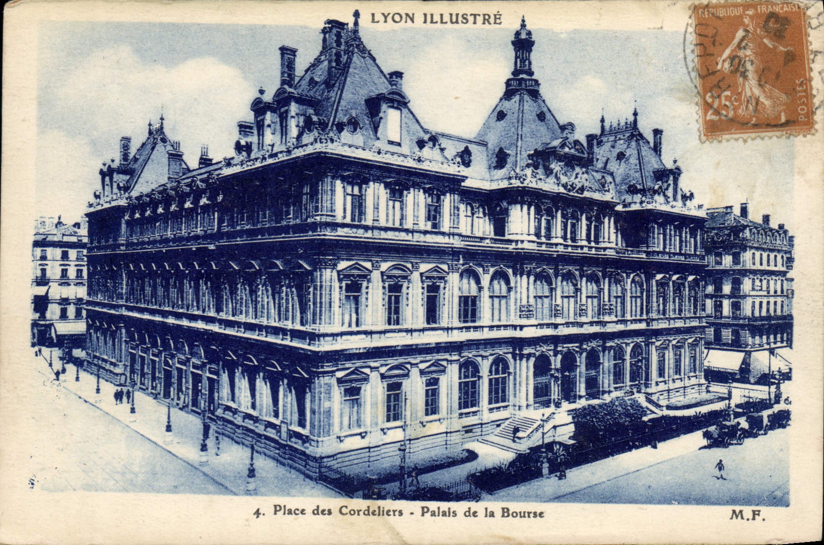 CPA Lyon Illustre Place des Cordeliers Palais de la Bourse 