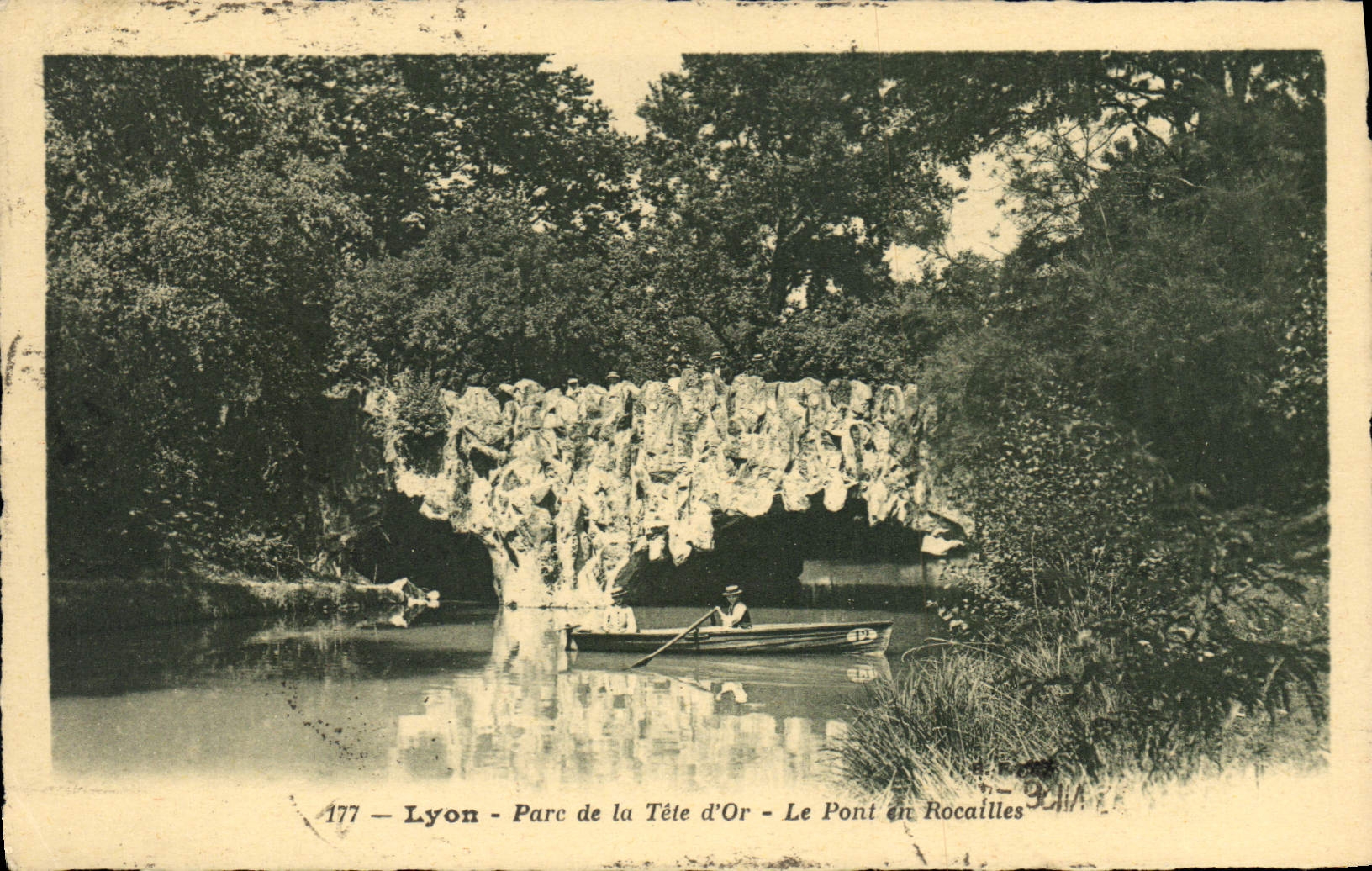 CPA Lyon Parc de la Tete d'Or Le Pont et Rocailles 