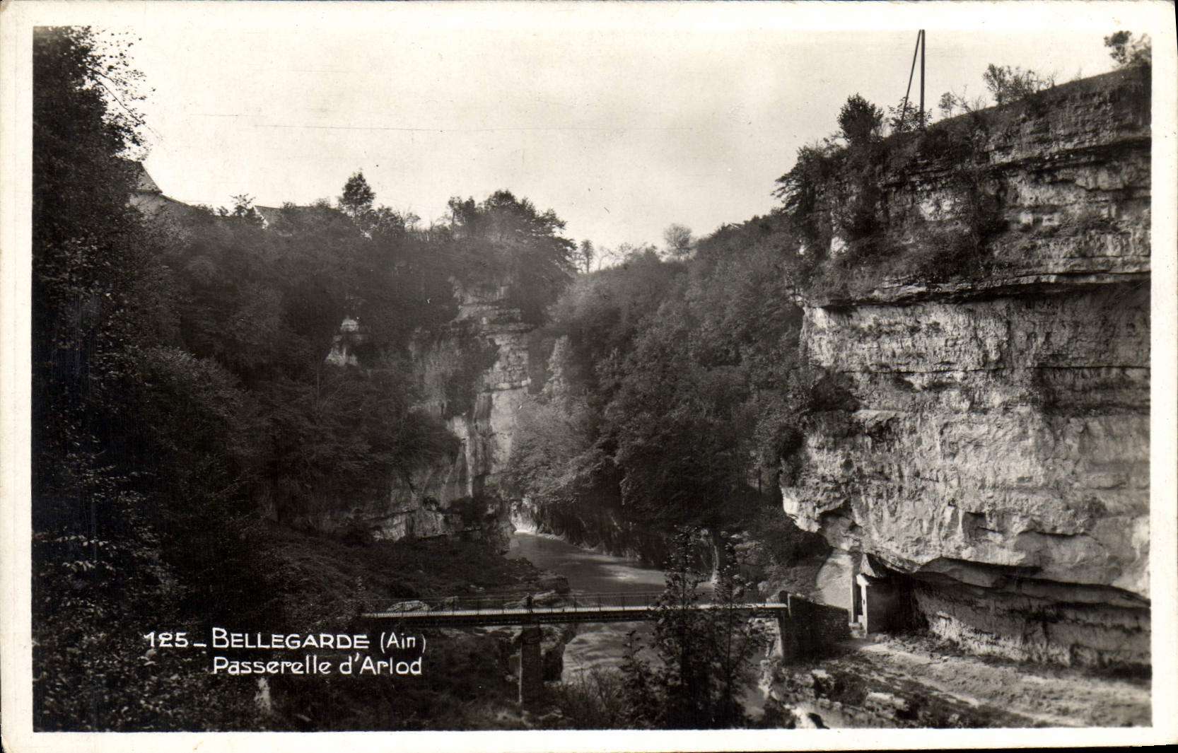 CPA Bellegarde Ain Passerelle d'Arlod