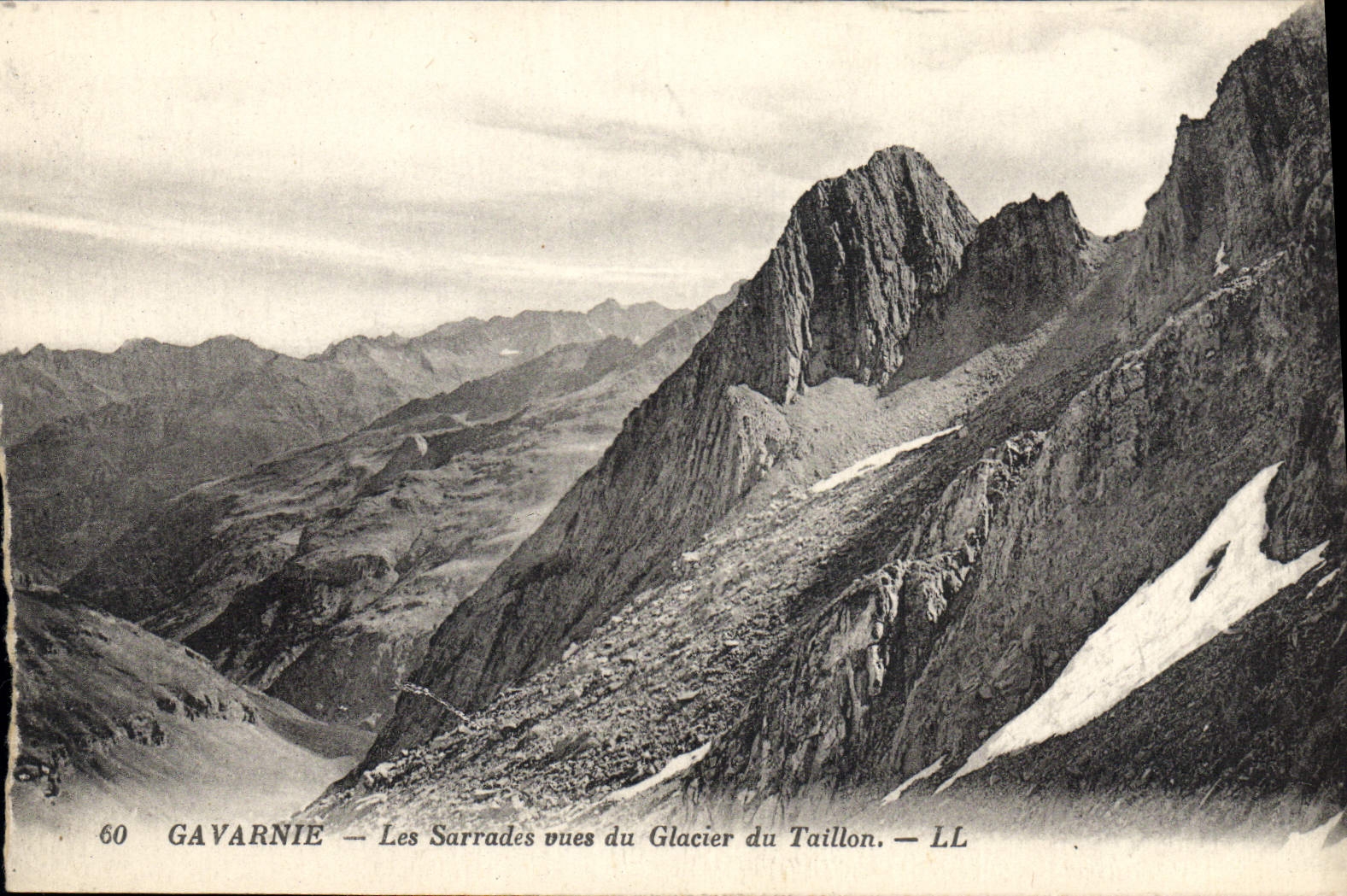 CPA Gavarnie les Sarrades vues du Glacier du Taillon 