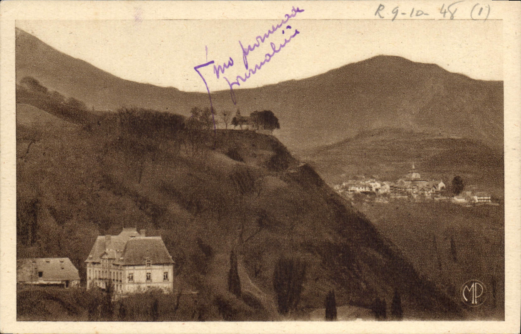 CPA Saint Savin Hautes Pyrenees vue panoramique Miramont Pletat Saint Savin