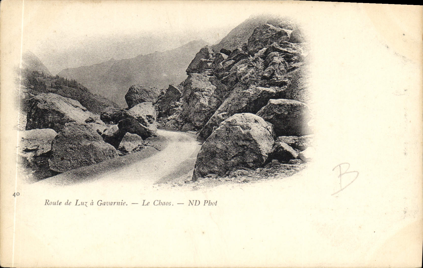 CPA Route de Luz a Gavarnie le Chaos 