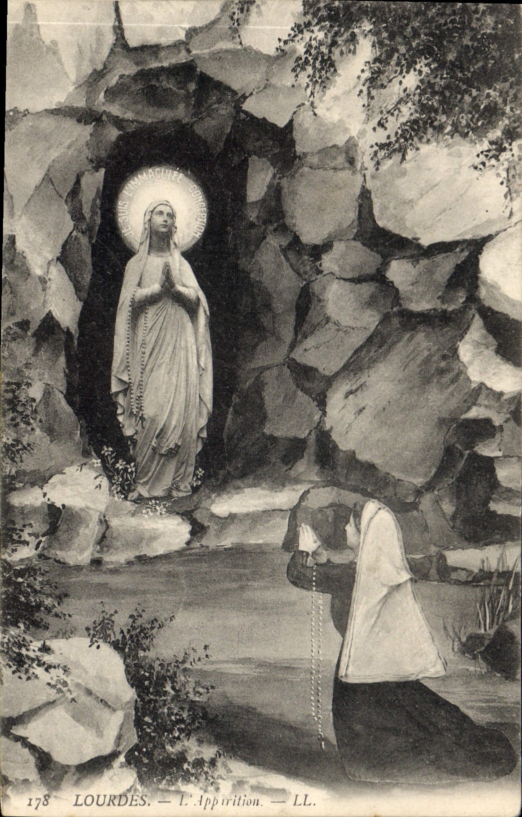 CPA Lourdes l'Apparition 