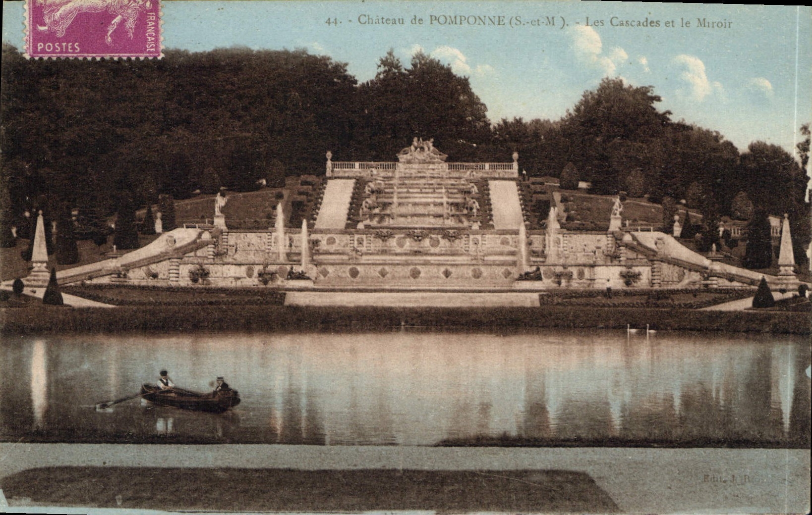 CPA Chateau de Pomponne S et M les Cascades et le Miroir