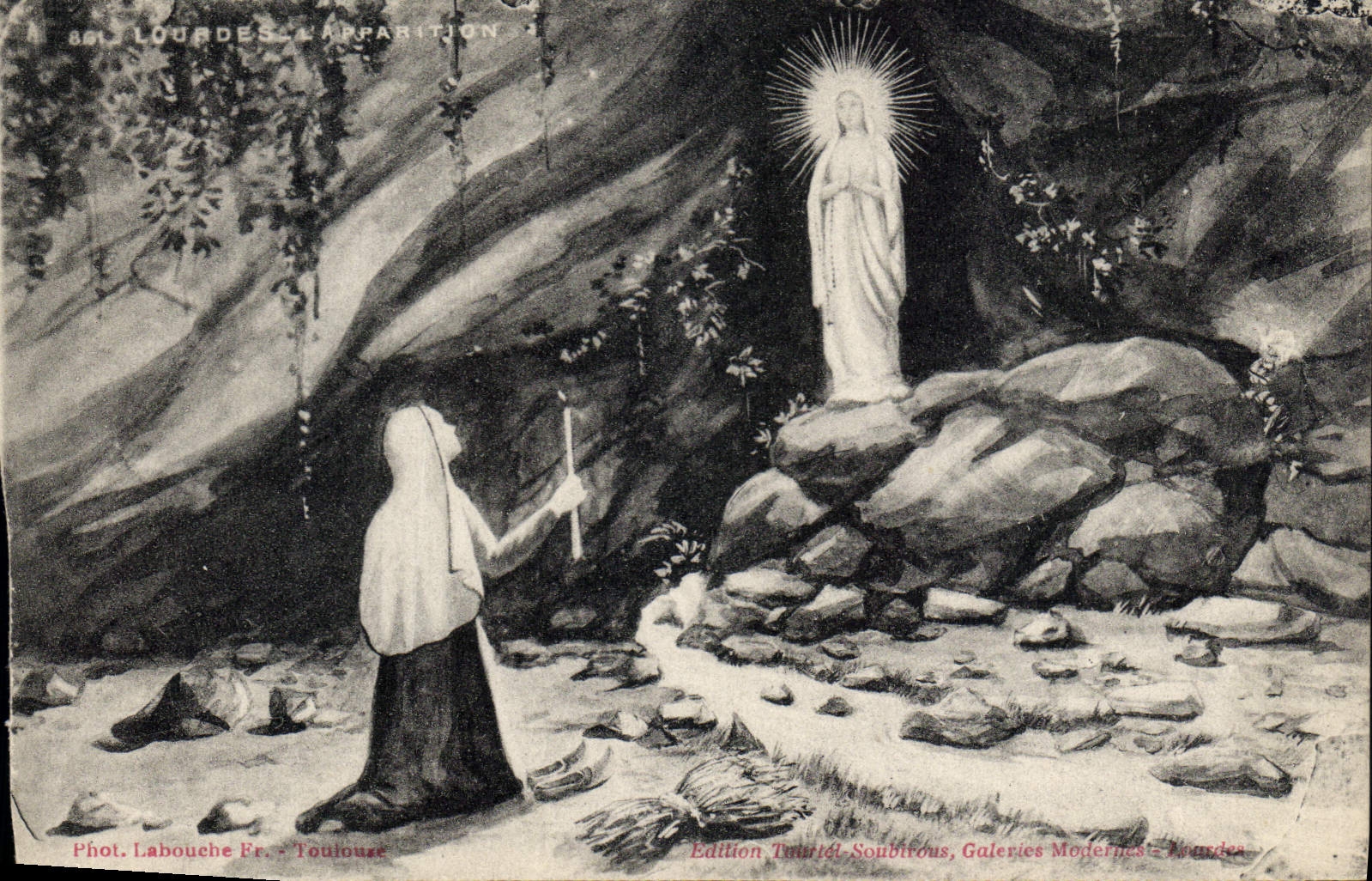 CPA Lourdes l'Apparition 