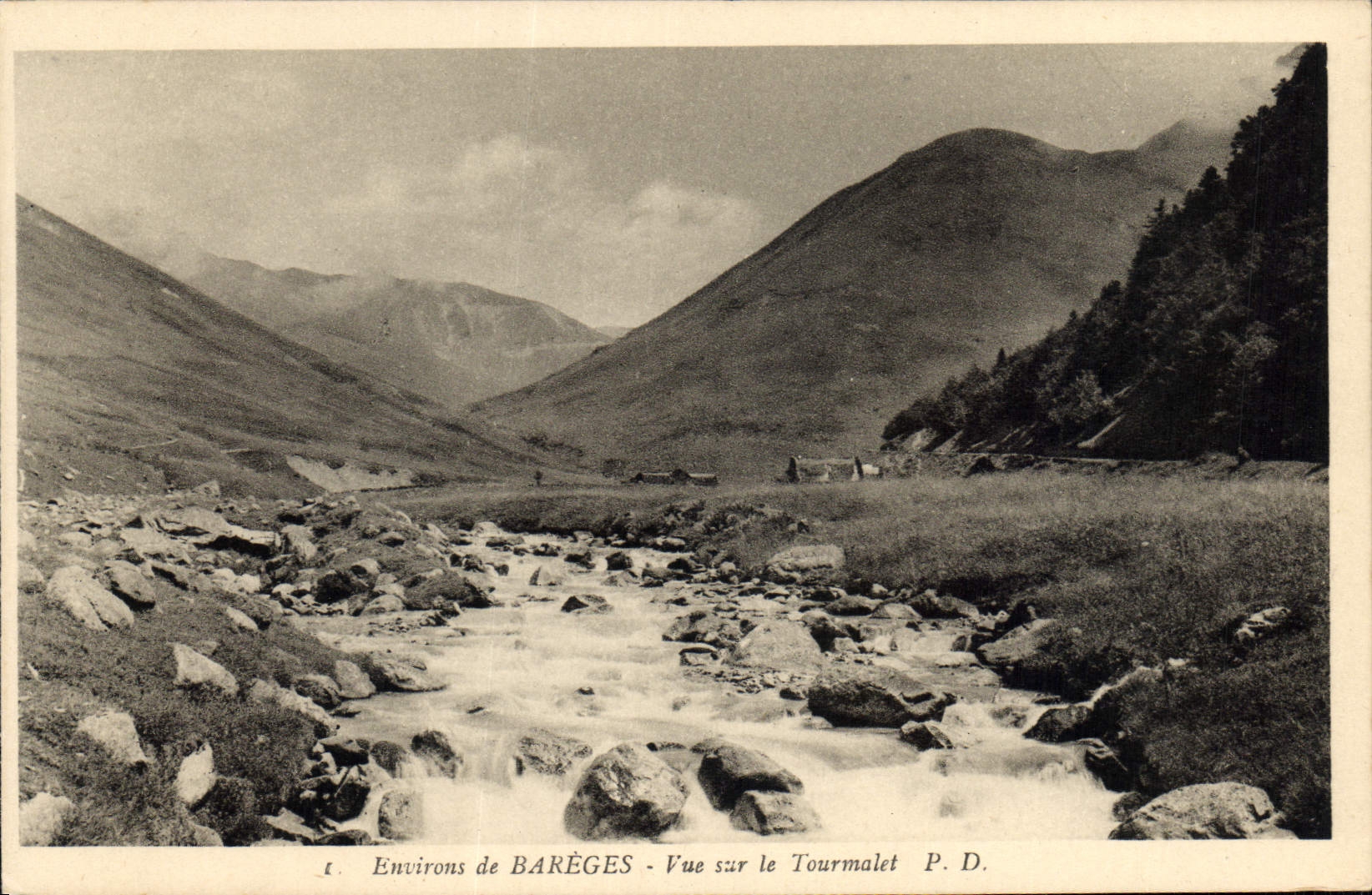 CPA Environs de Bareges vue sur le Tourmalet 