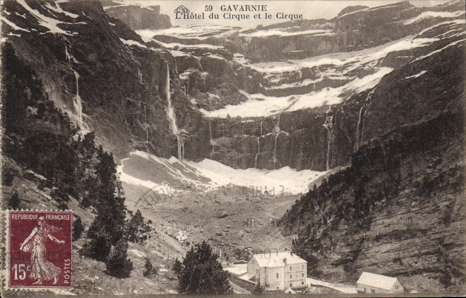 CPA Gavarnie l'Hotel du Cirque et le Cirque 