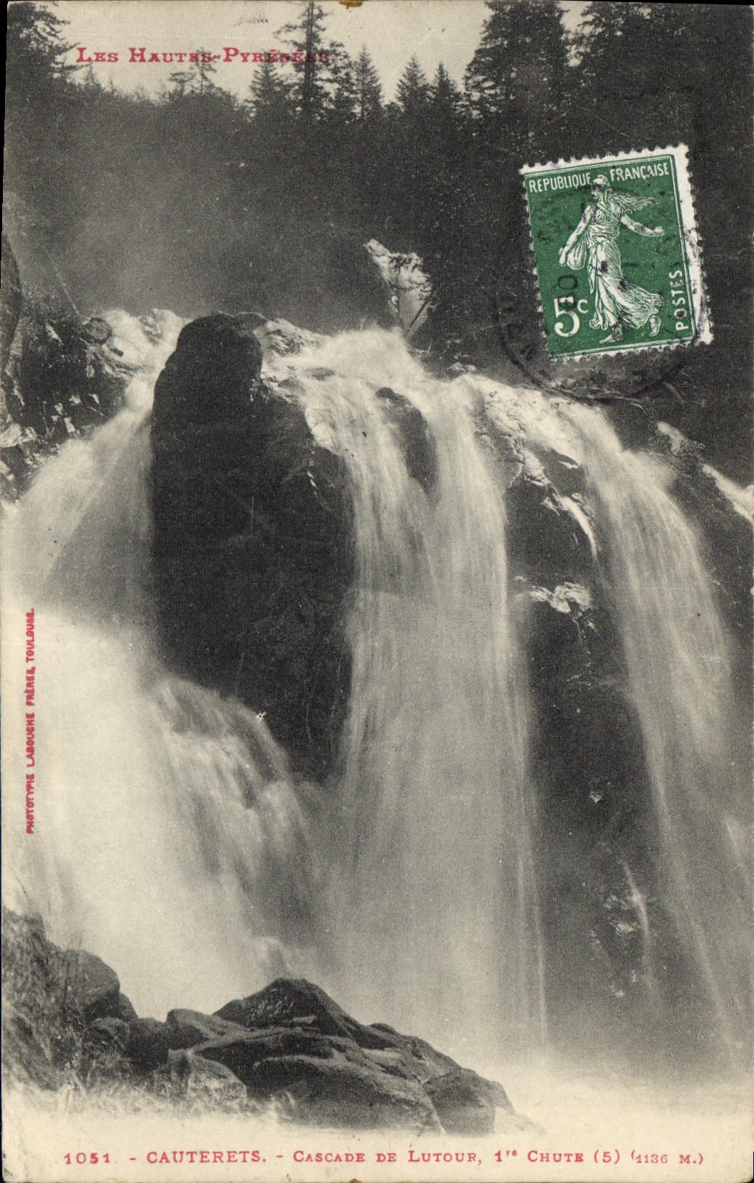 CPA Les Hautes Pyrenees Cauterets Cascade du Lutoup 1er Crute
