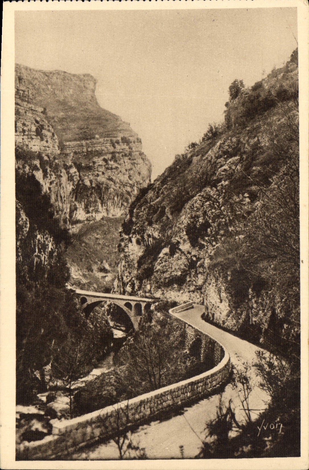 CPA Cote d'Azur les Gorges du Loup Alpes Maritimes pont de l'Abside