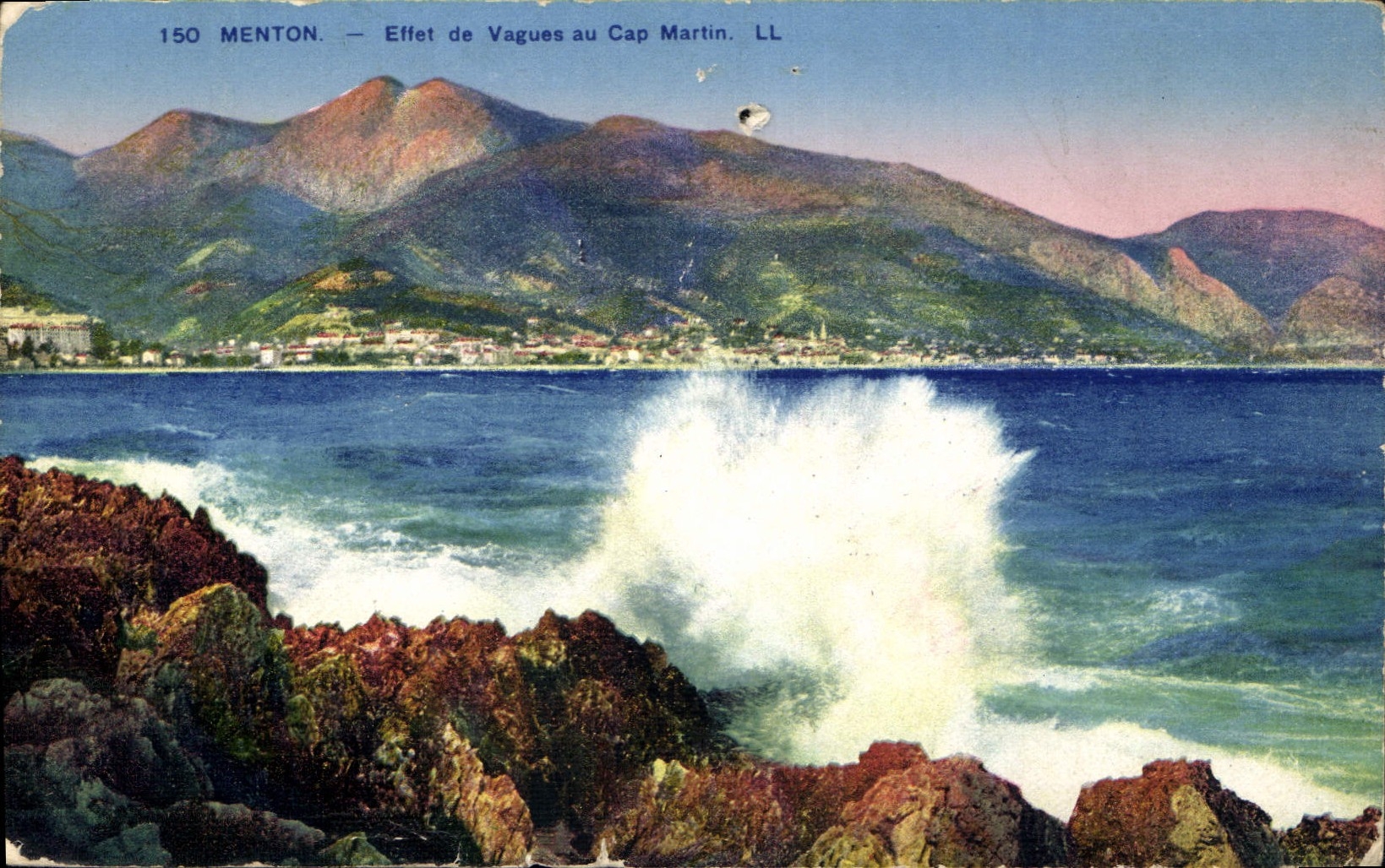 CPA Menton Effet de Vagues au Cap Martin