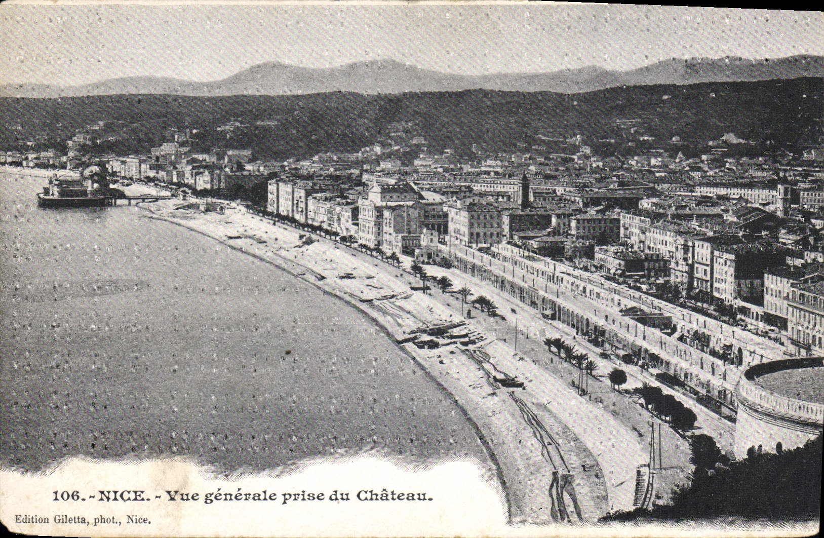 CPA Nice vue generale prise du Chateau 