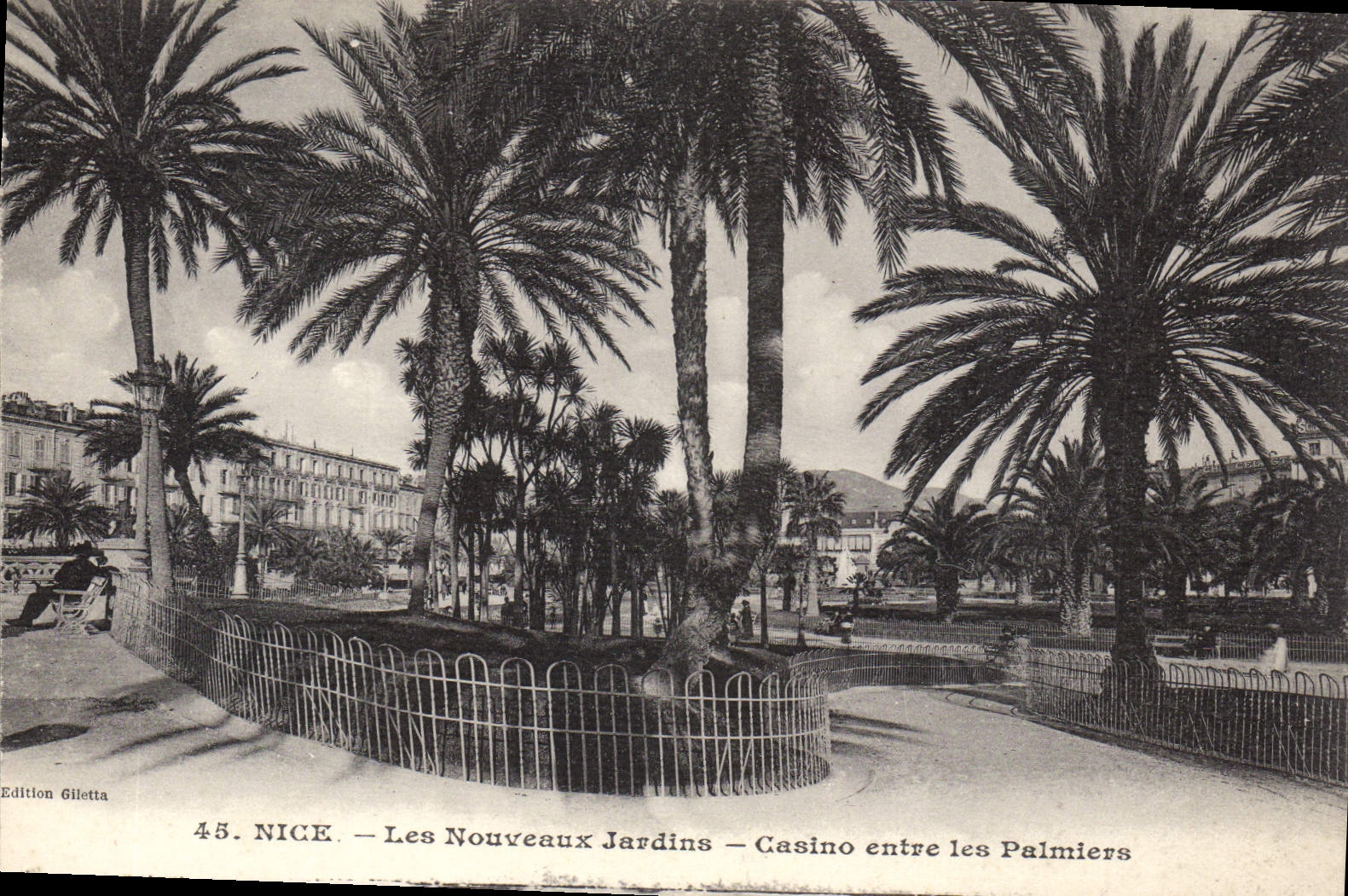 CPA Nice Les Nouveaux Jardins Casino entre les Palmiers