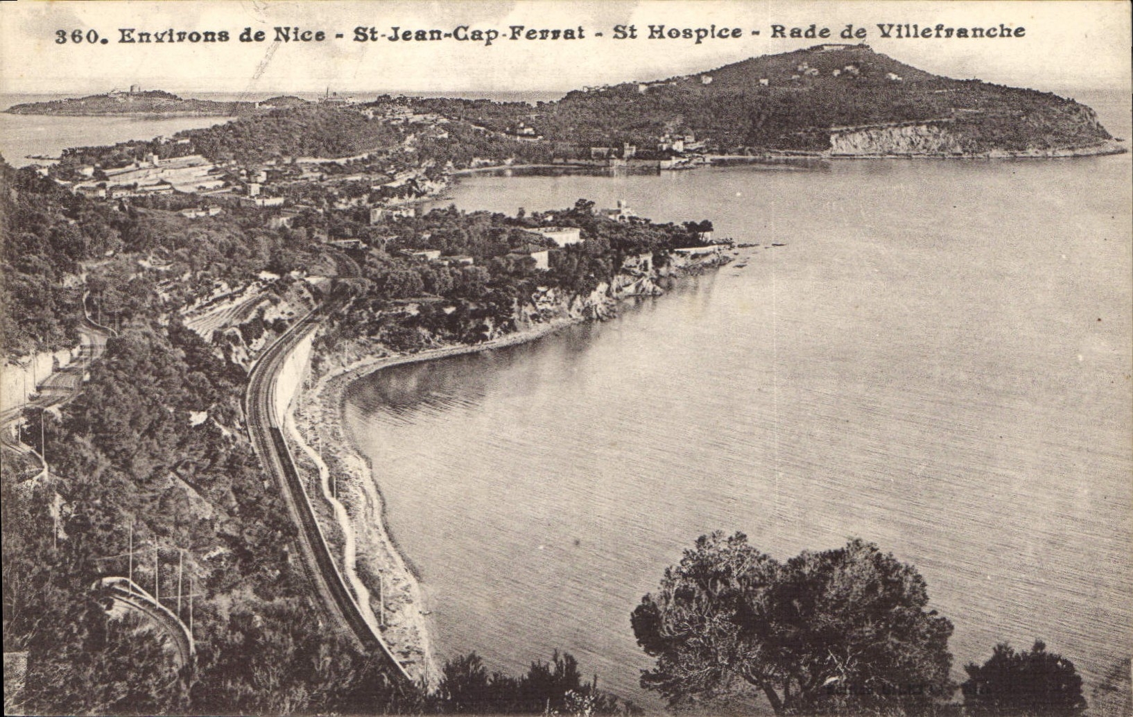 CPA Environs de Nice St Jean Cap Ferrat St Hospice Rade de Villefranche 