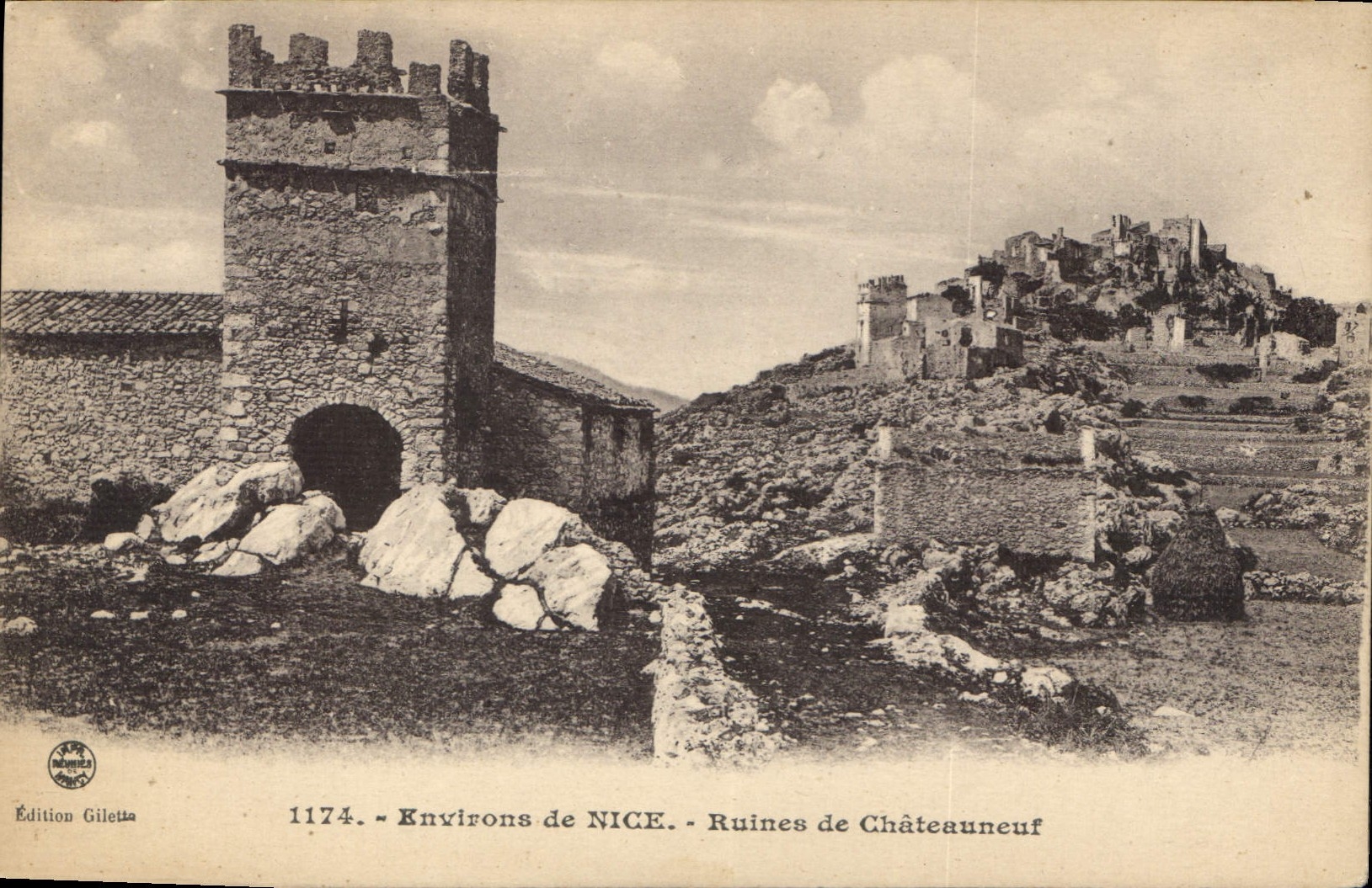 CPA Environs de Nice Ruines de Chateauneuf 