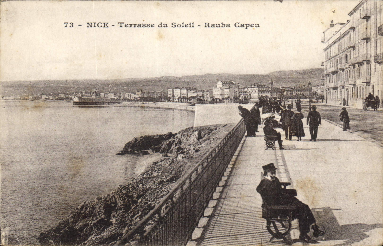 CPA Nice Terrasse du Soleil Rauba Capeu 