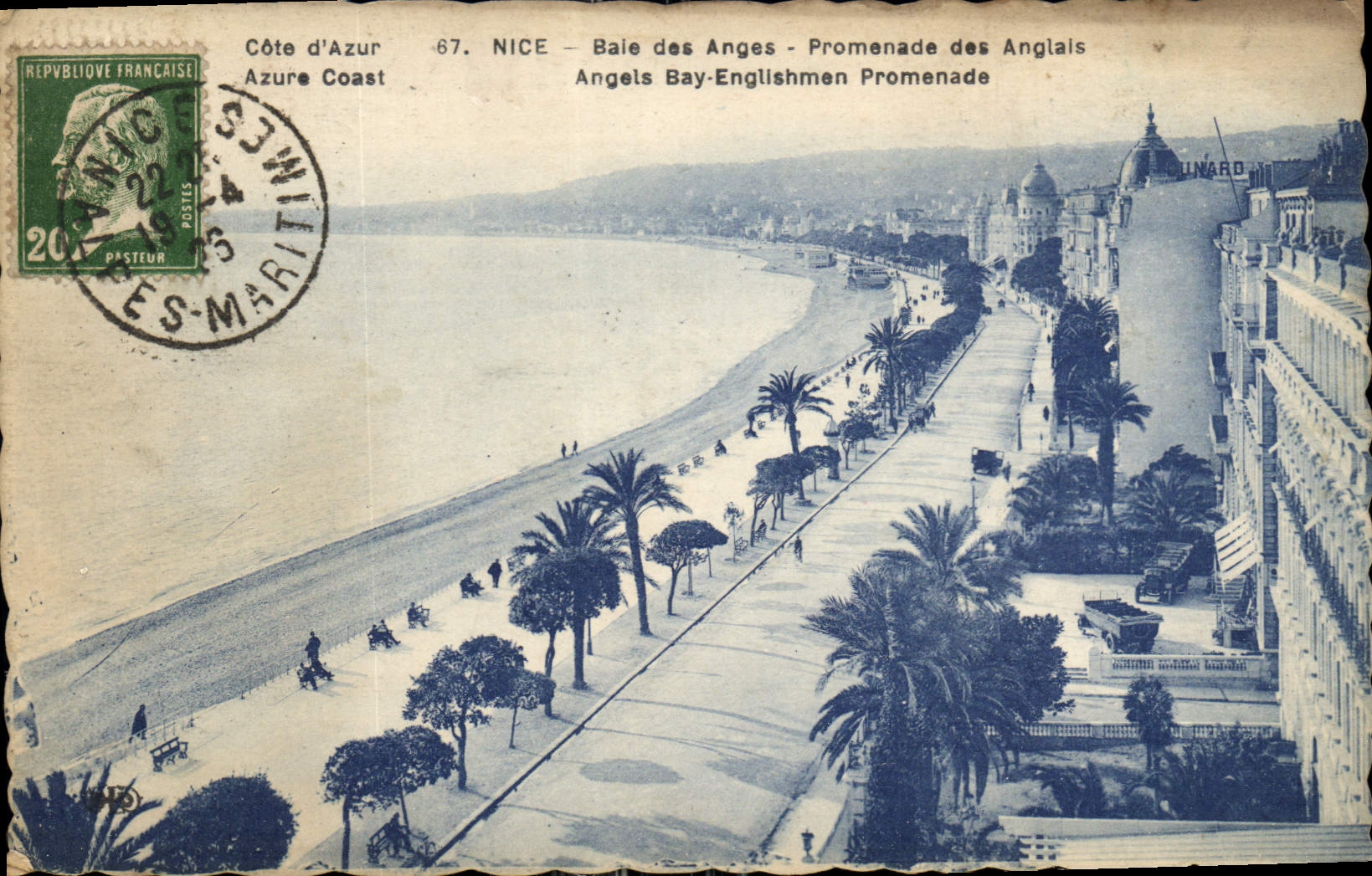 CPA Cote d'Azur Nice Baie des Anges Promenade des Anglais 