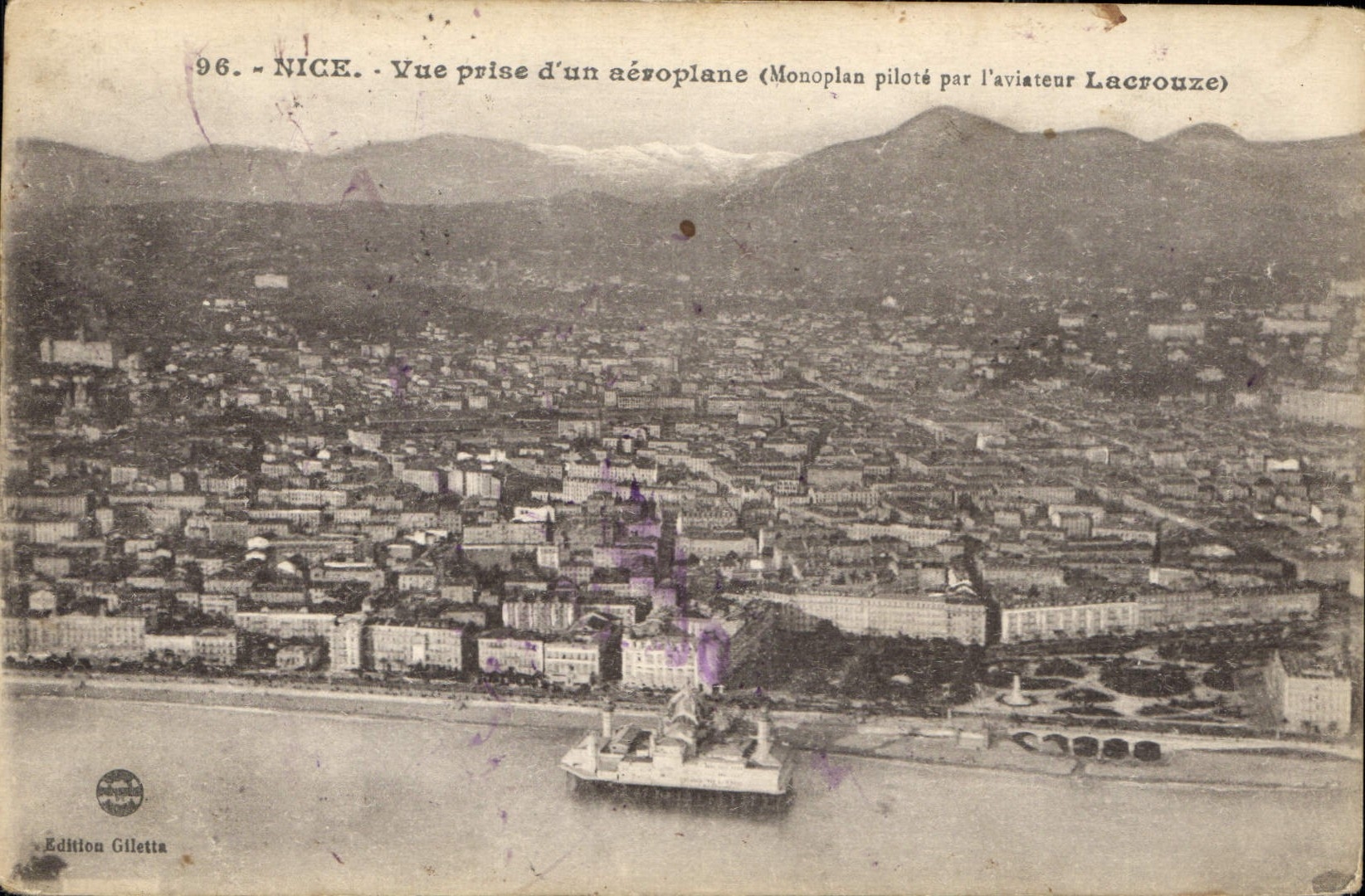 CPA Nice Vue prise d'un aeroplane 