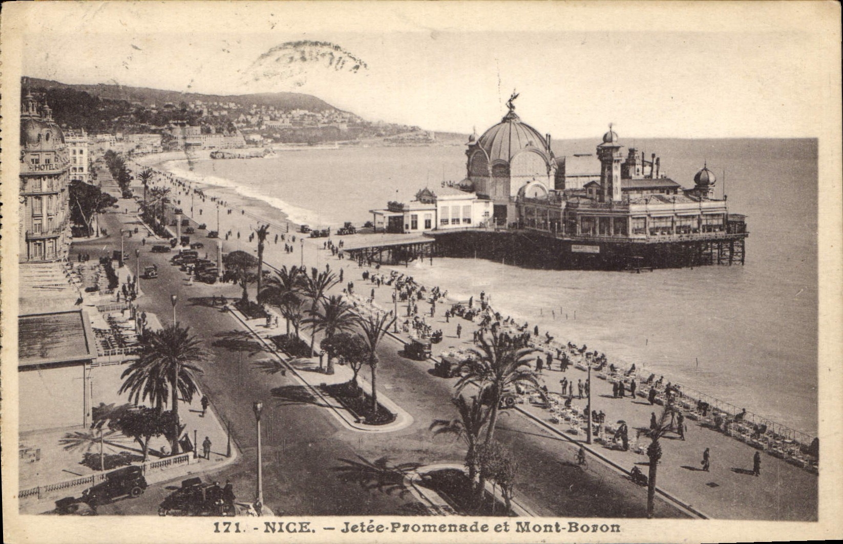 CPA Nice Jetee Promenade et Mont Boron 