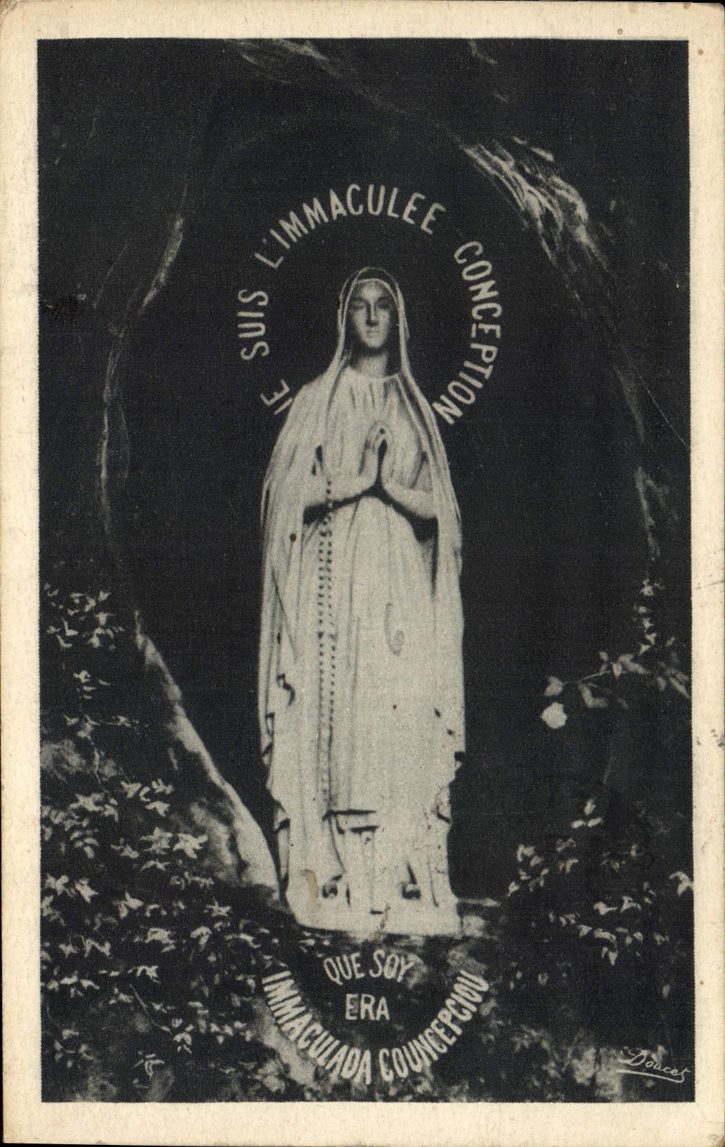 CPA Lourdes La Vierge de la Grotte 