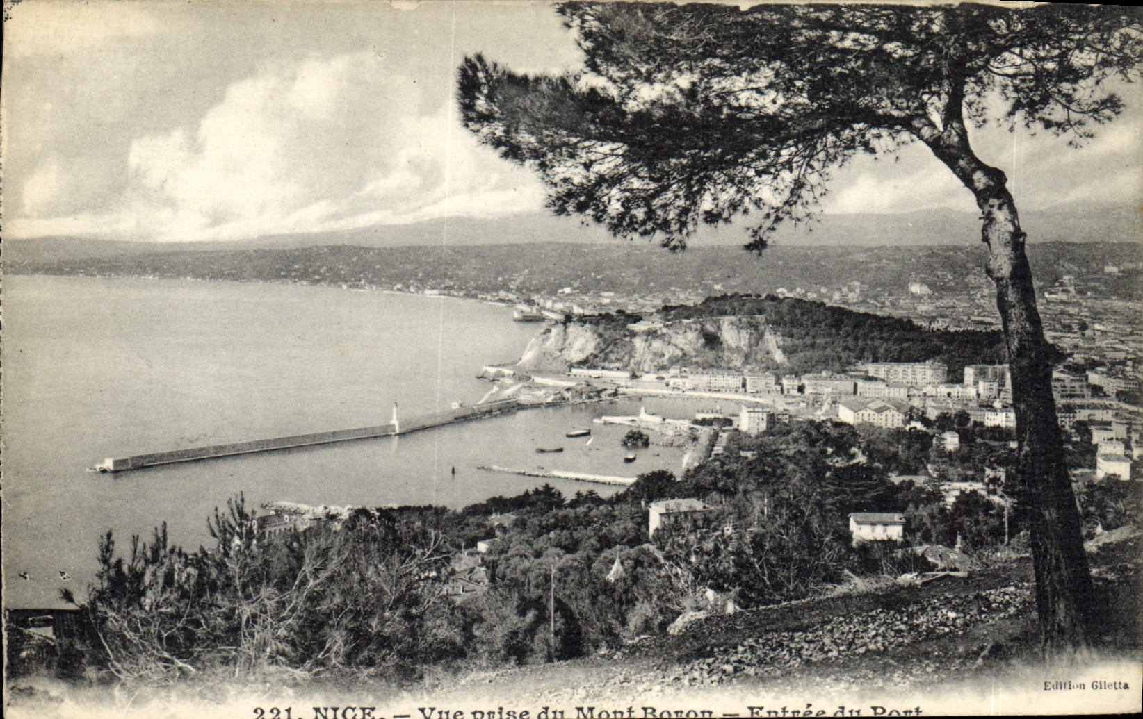 CPA Nice Vue prise du Mont Boron Entree du Port