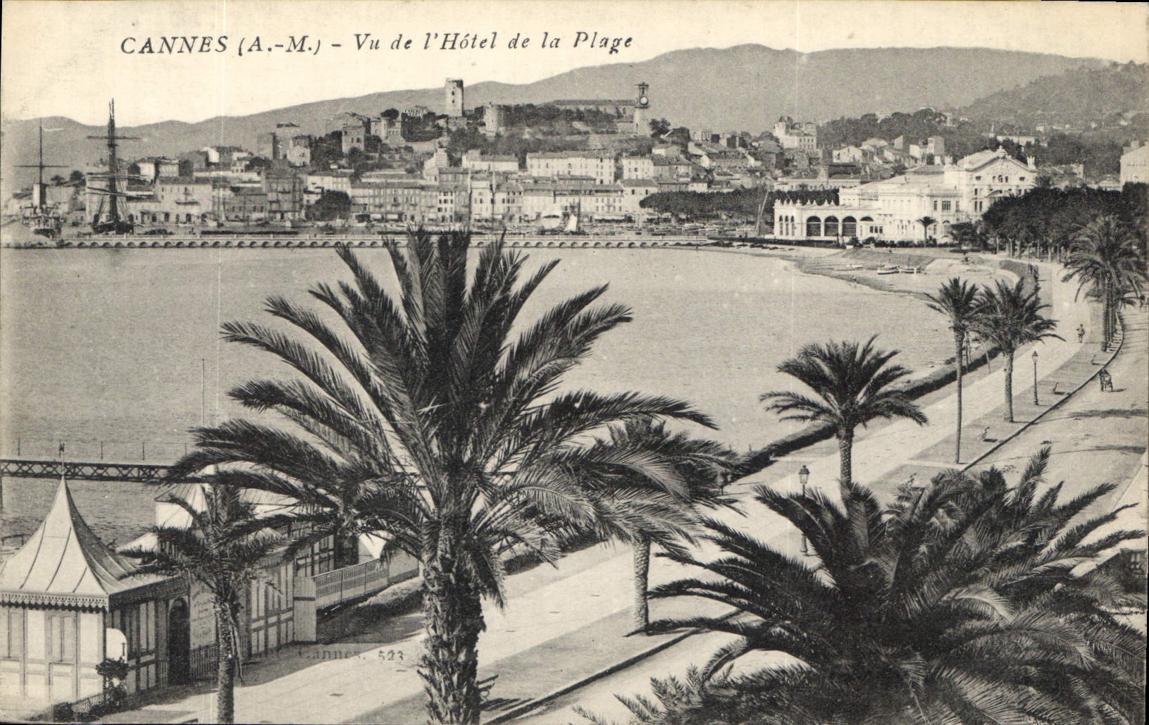 CPA Cannes A M Vu de l'Hotel de la Plage 