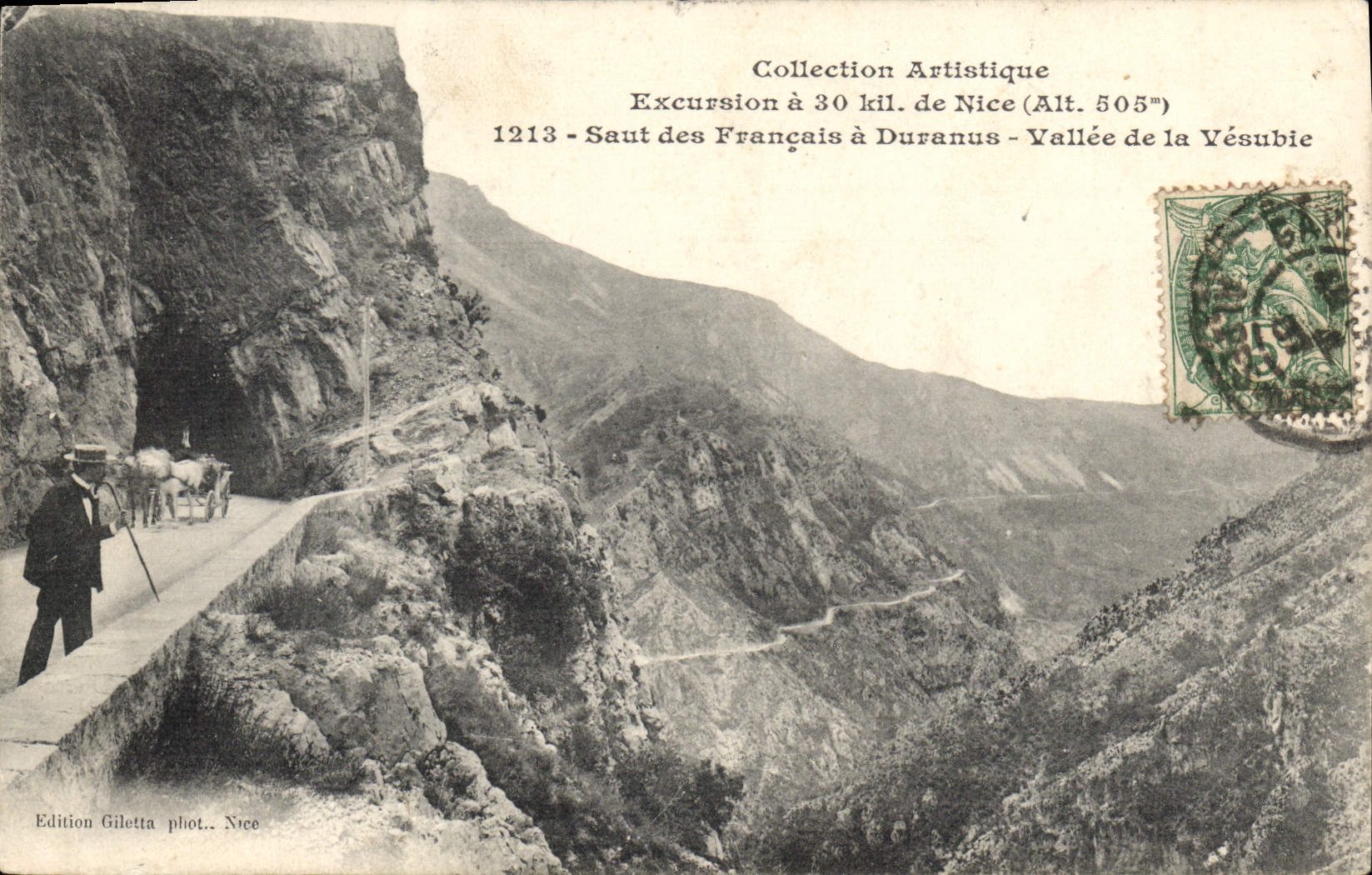 CPA Collection Artistique Excursion a 30 kil de Nice Saut des Francais a Duranus Vallee de la Vesubi