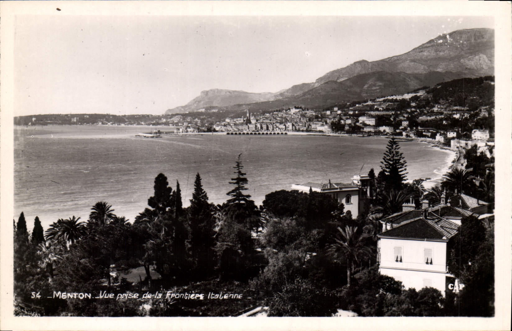 CPA Menton Vue prise de la Frontiere Italienne