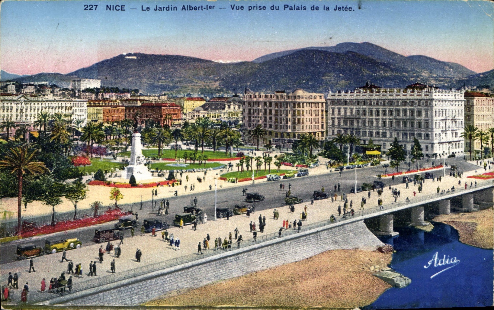 CPA Nice Le Jardin Albert 1er vue prise du Palais de la Jetee 