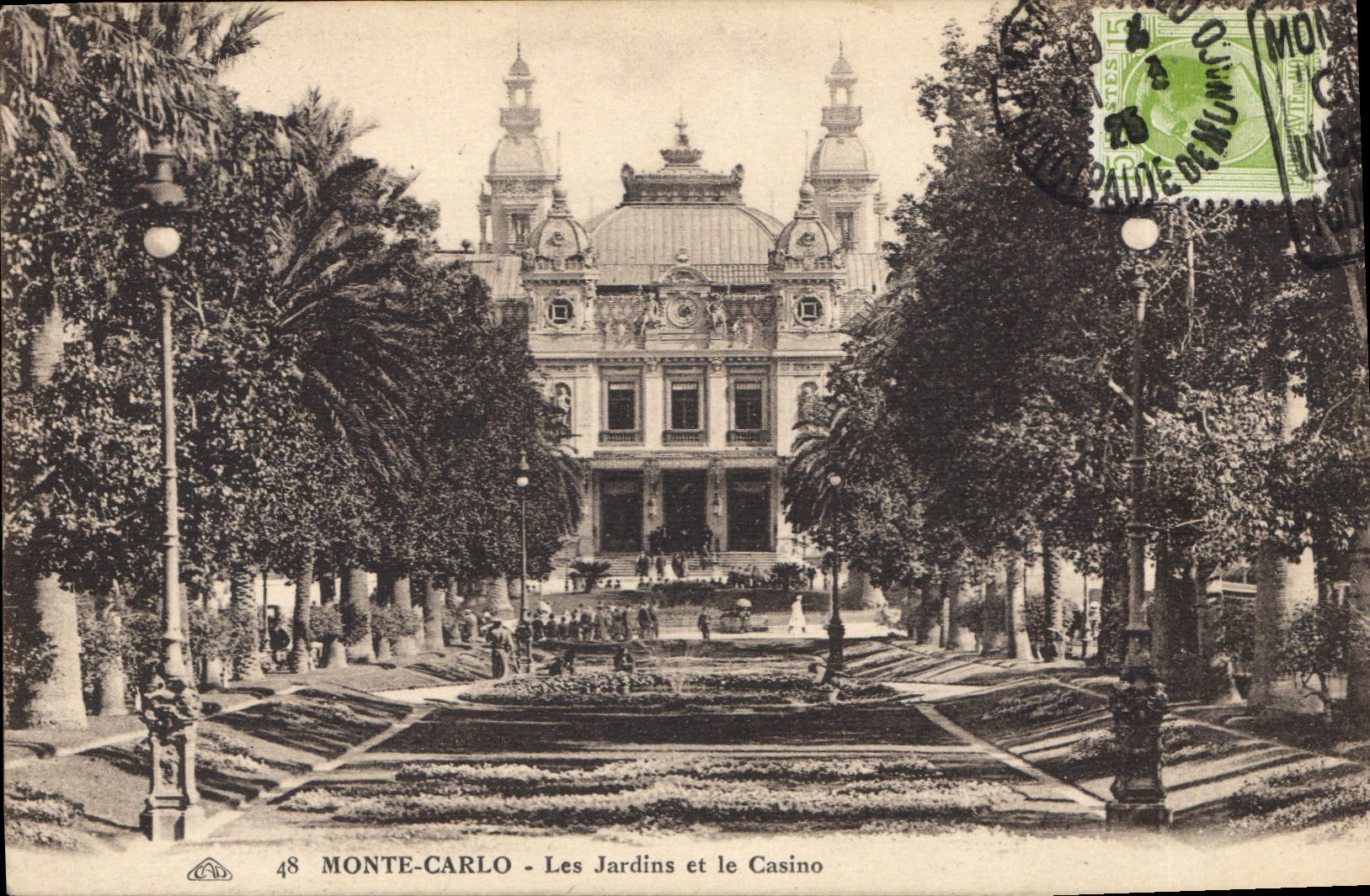 CPA Monte Carlo Les Jardins et le Casino