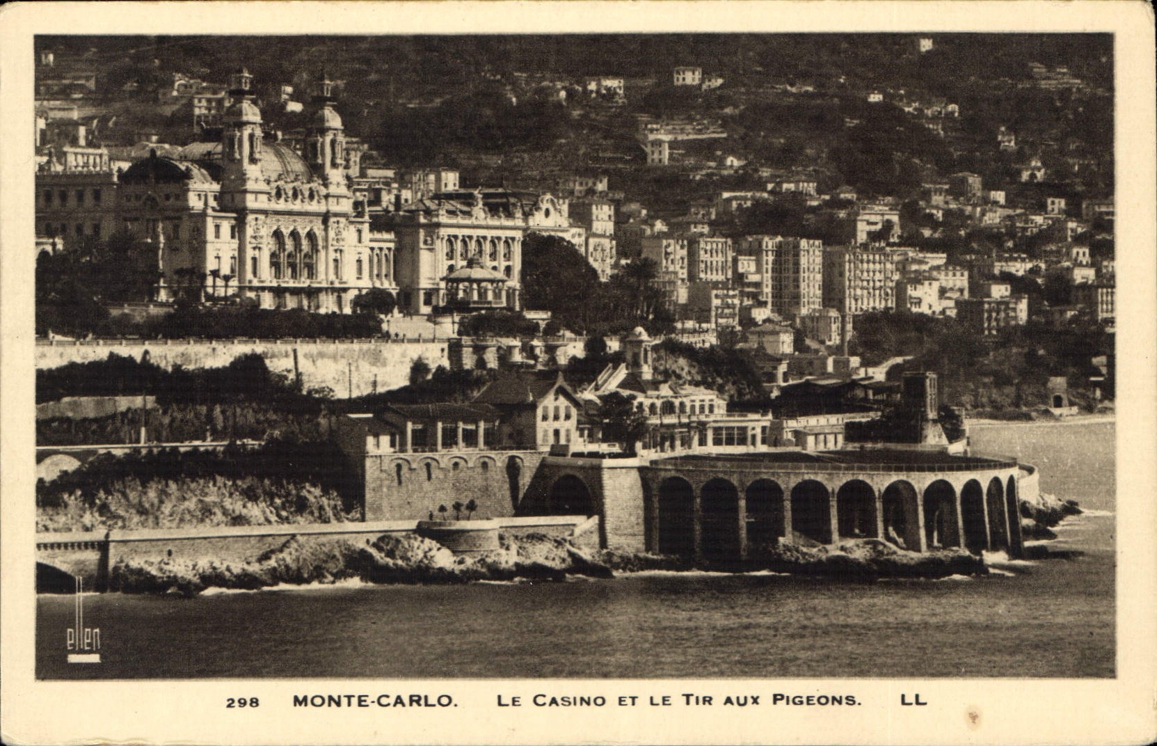 CPA Monte Carlo Le Casino et le Pir aux Pigeons 