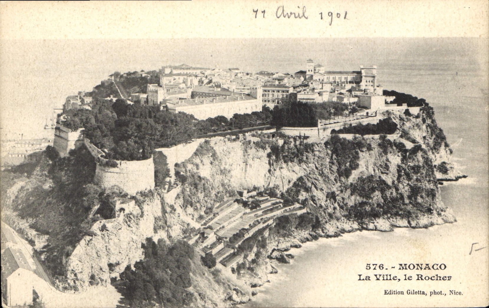 CPA Monaco La Ville le Rocher 