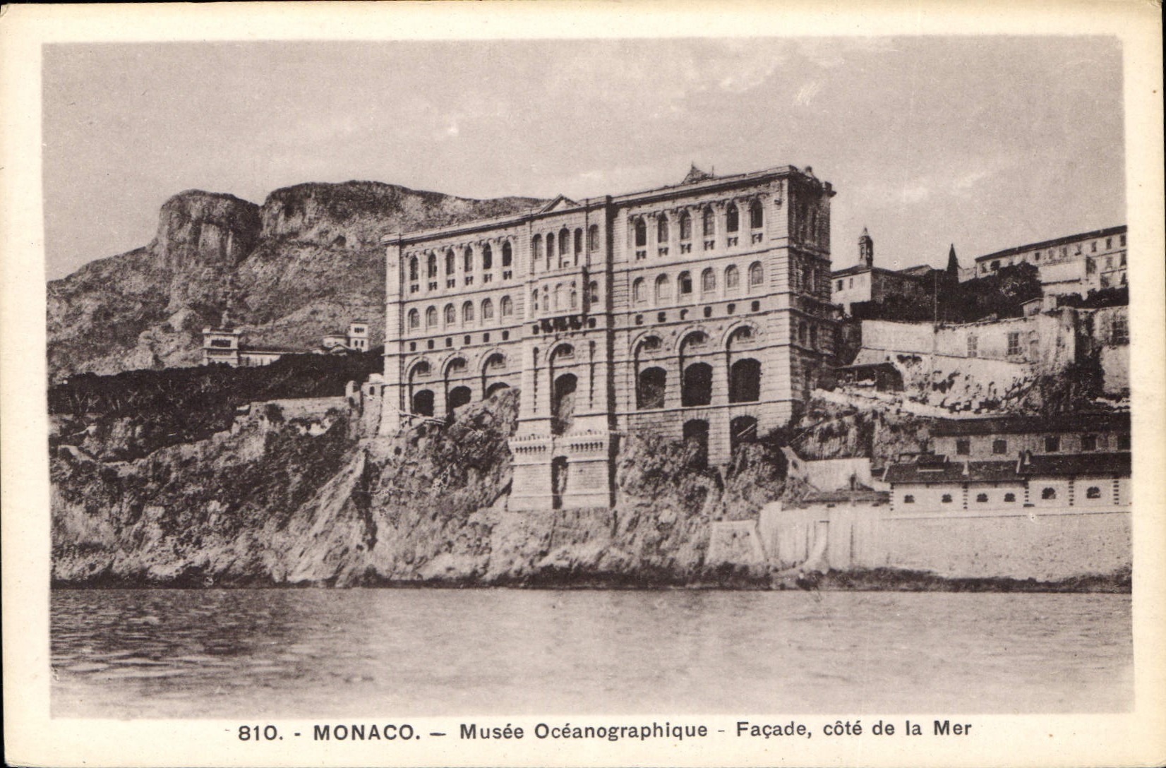 CPA Monaco Musee Oceanographique facade cote de la Mer 