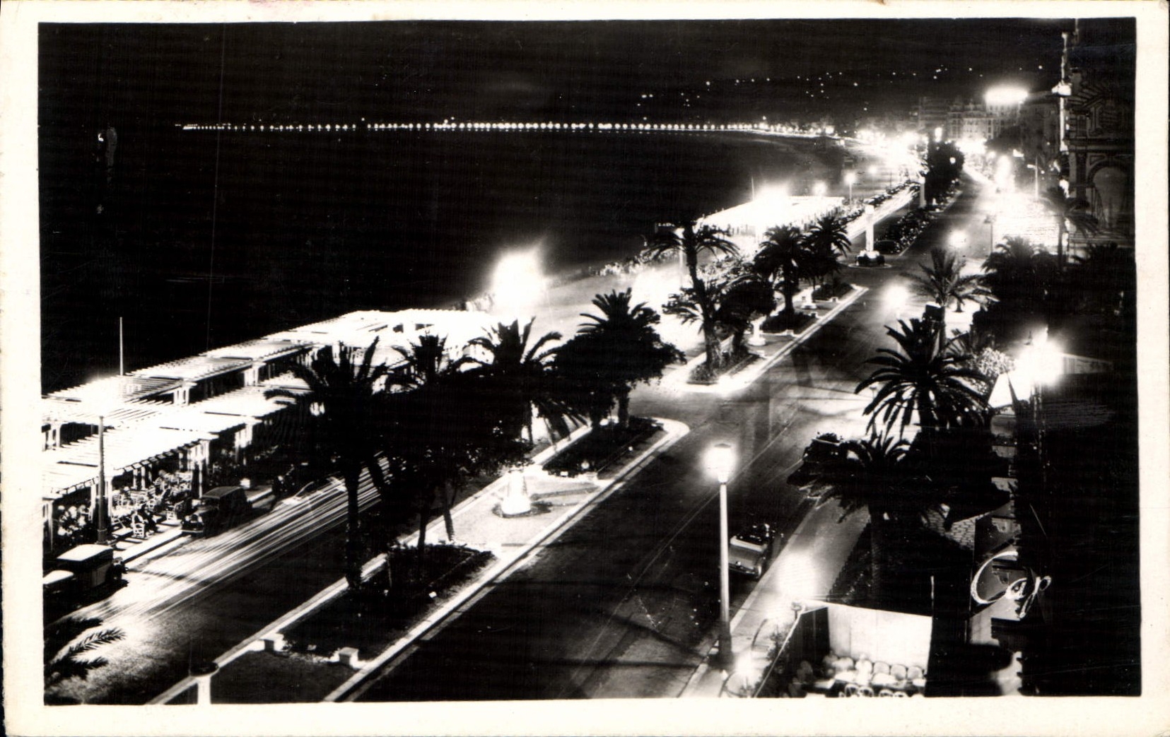 CPA Nice La Promenade des Anglais la nuit
