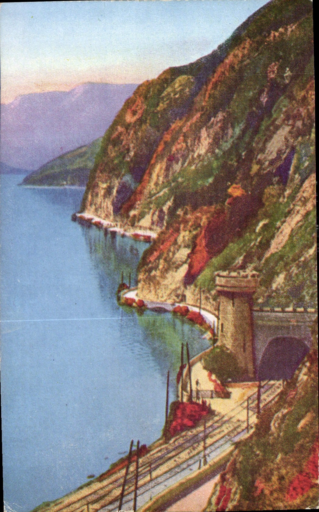 CPA Aix les Bains lac du Bourget Tunnel de Saint Innocent et Rochers de Brison 