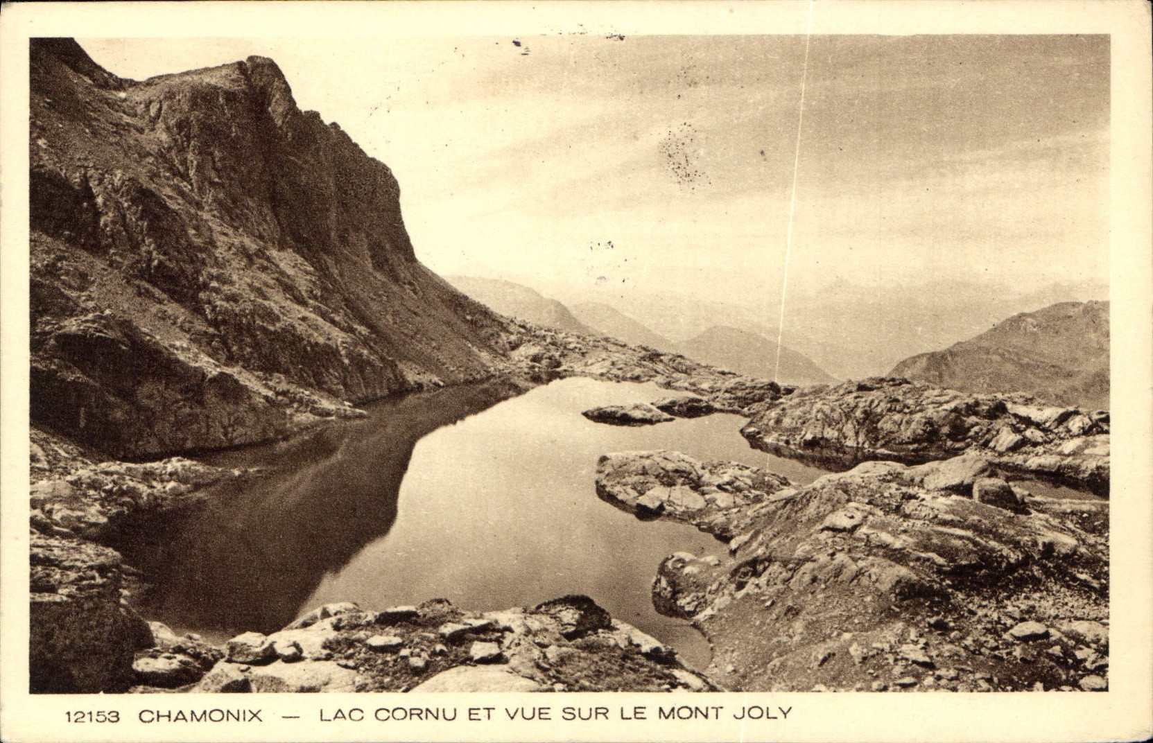 CPA Chamonix Lac Cornu et vue sur le Mont Joly 