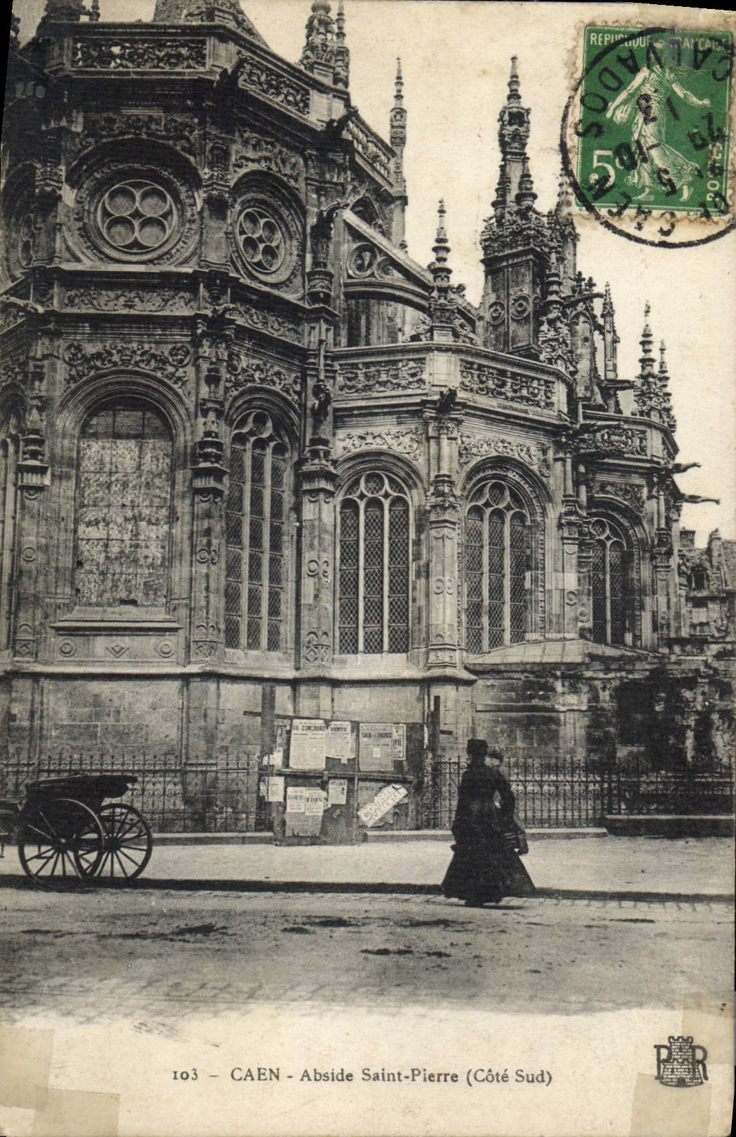 CPA Caen Abside Saint Pierre Cote Sud 