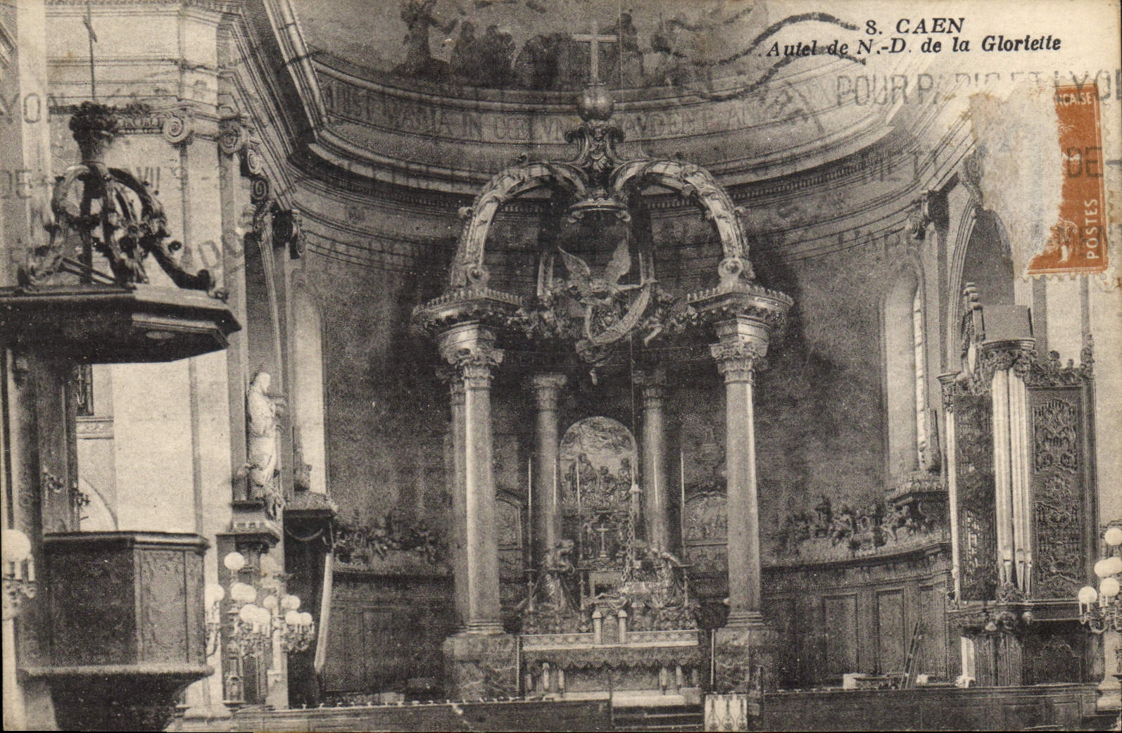 CPA Caen Autel de N D de la Gloriette 