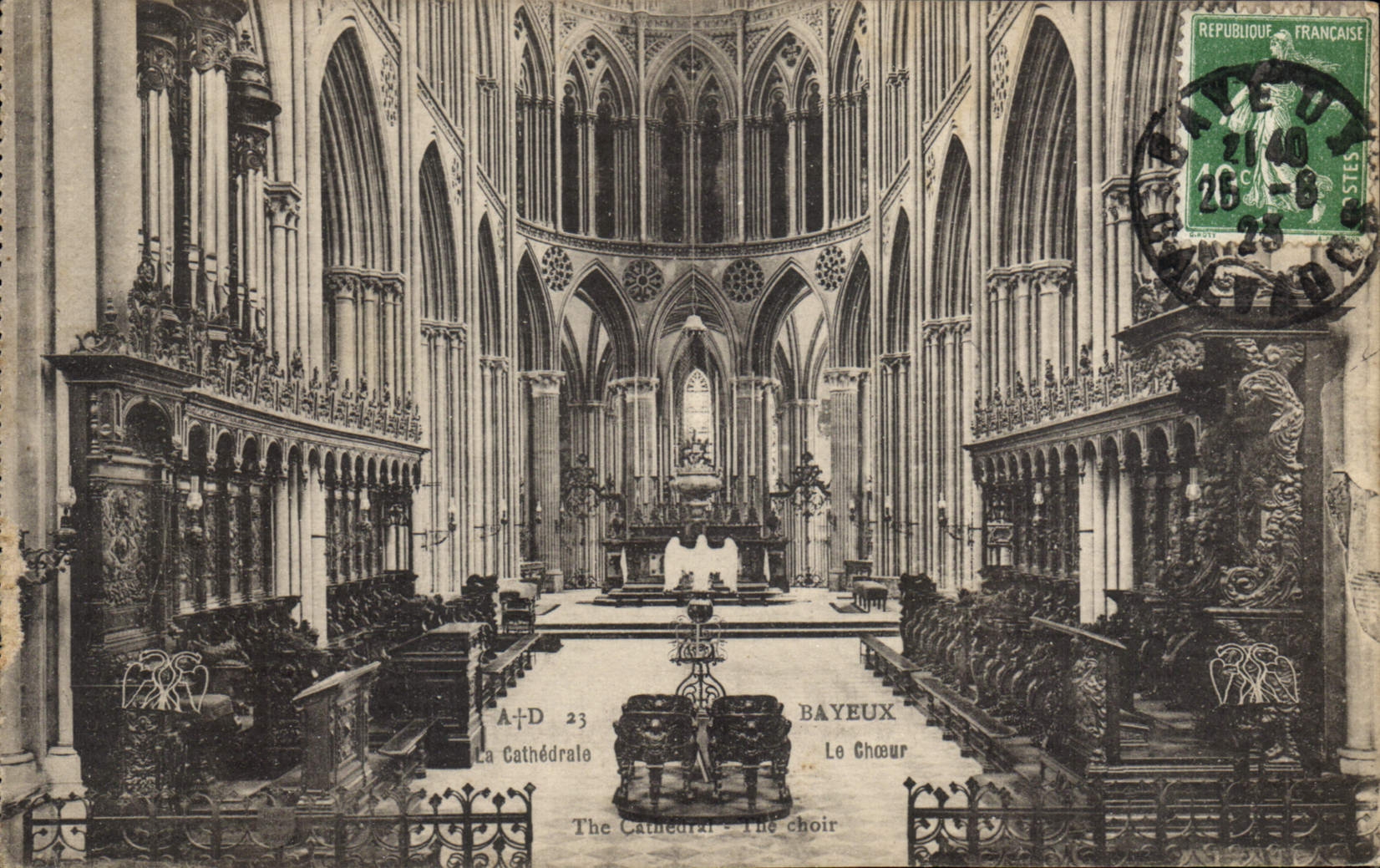 CPA Bayeux La Cathedrale le Choeur 