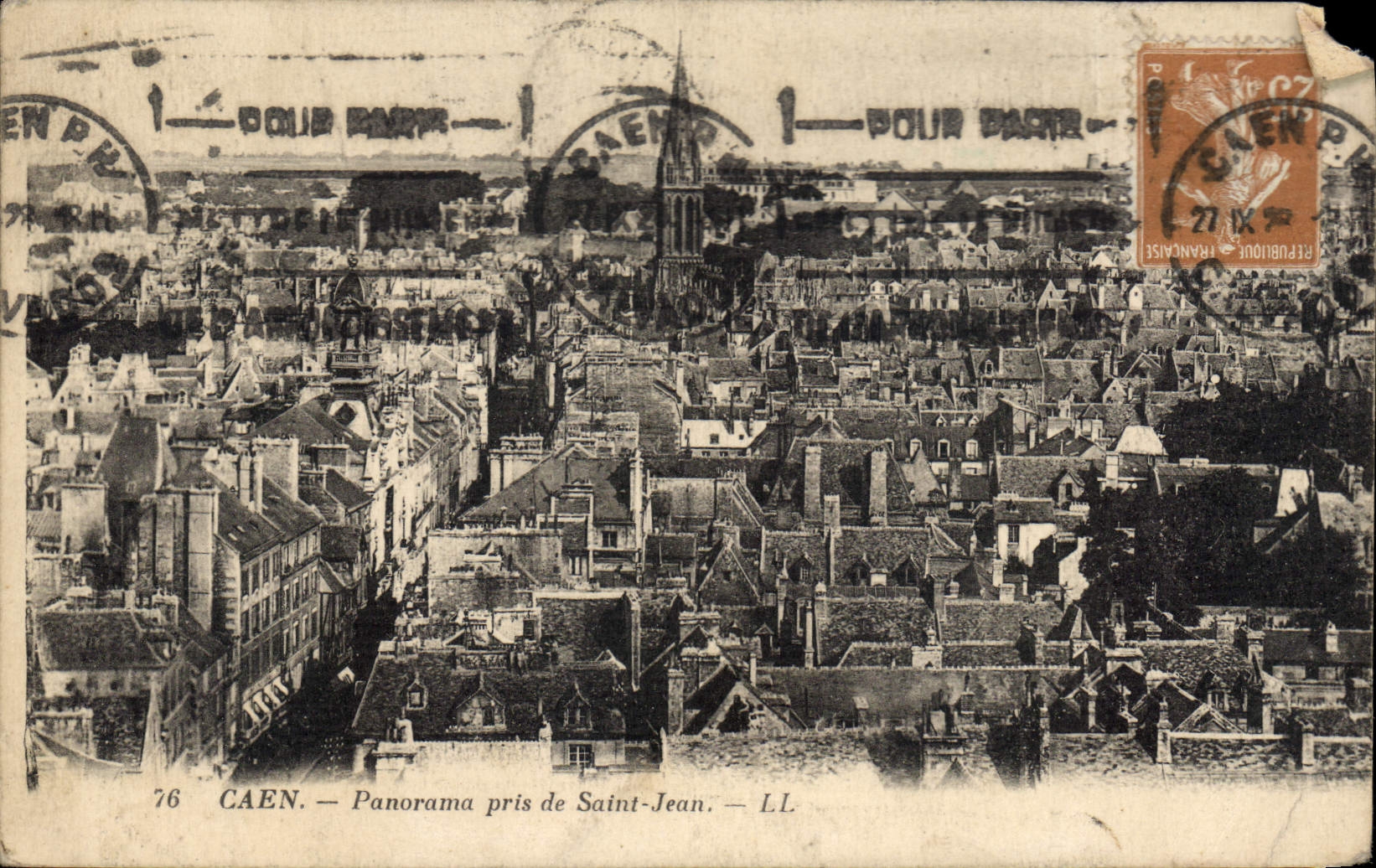 CPA Caen Panorama pris de Saint Jean 