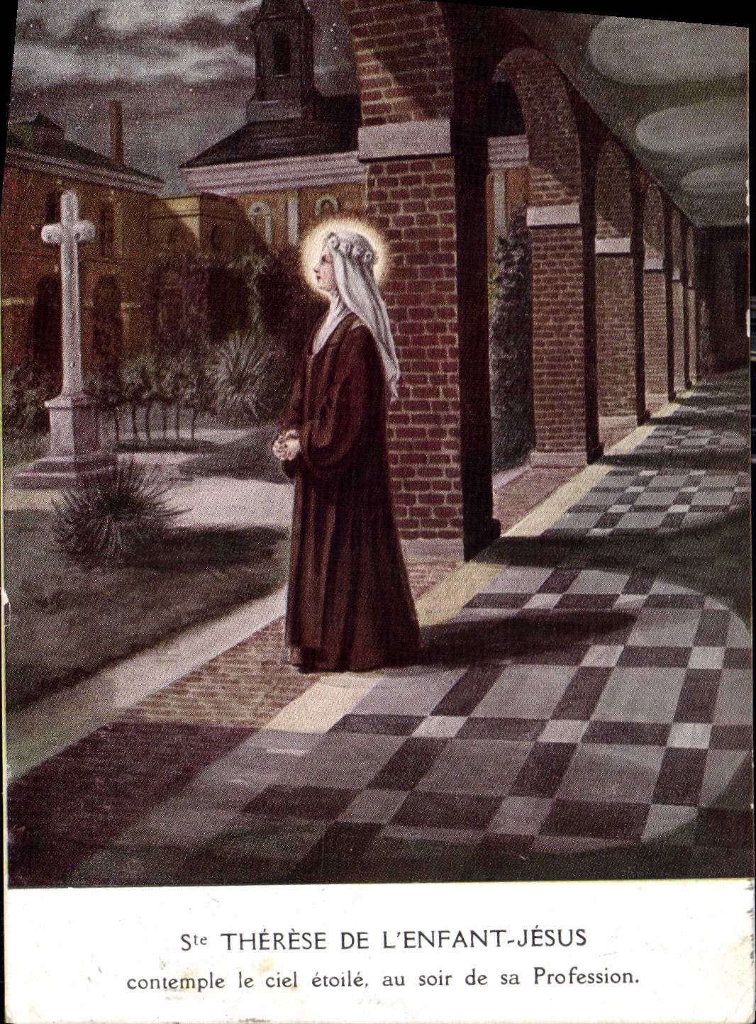 CPA Ste Therese de l'enfant Jesus contemple le ciel etoile au soir de sa Profession 