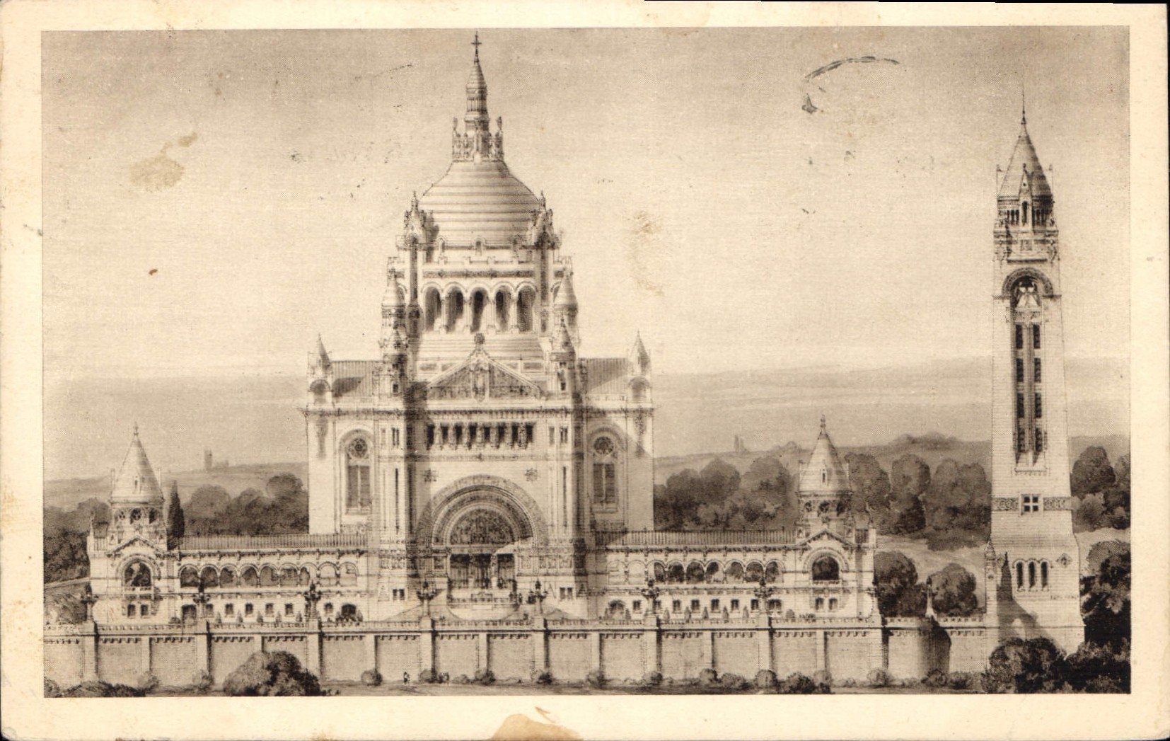 CPA La Basilique de Lisieux vue generale du Projet 