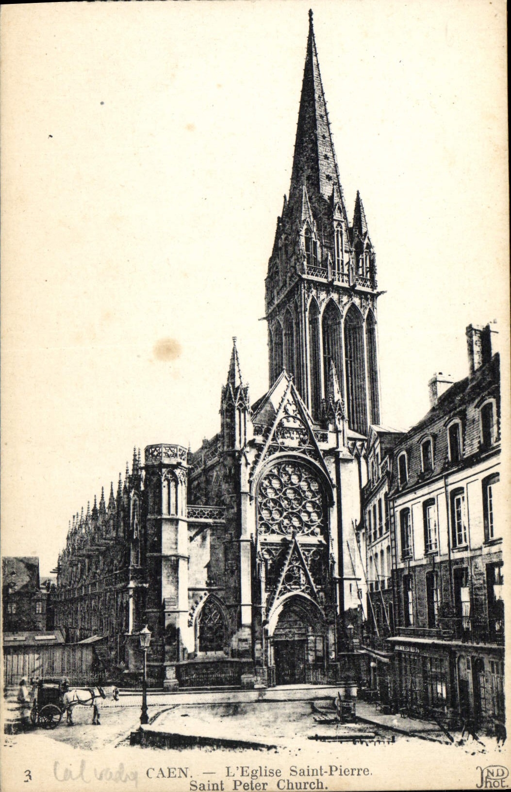CPA Caen L'Eglise Saint Pierre 